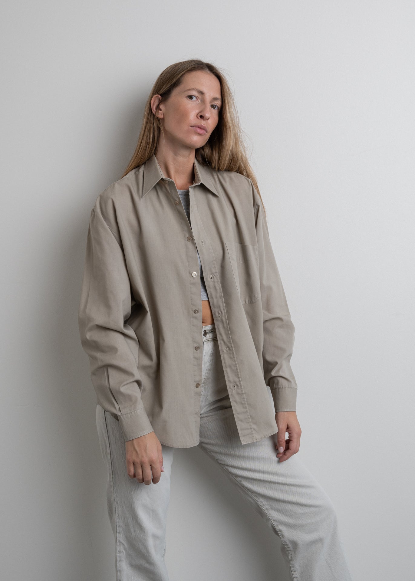 Vintage Nude Oversized Shirt