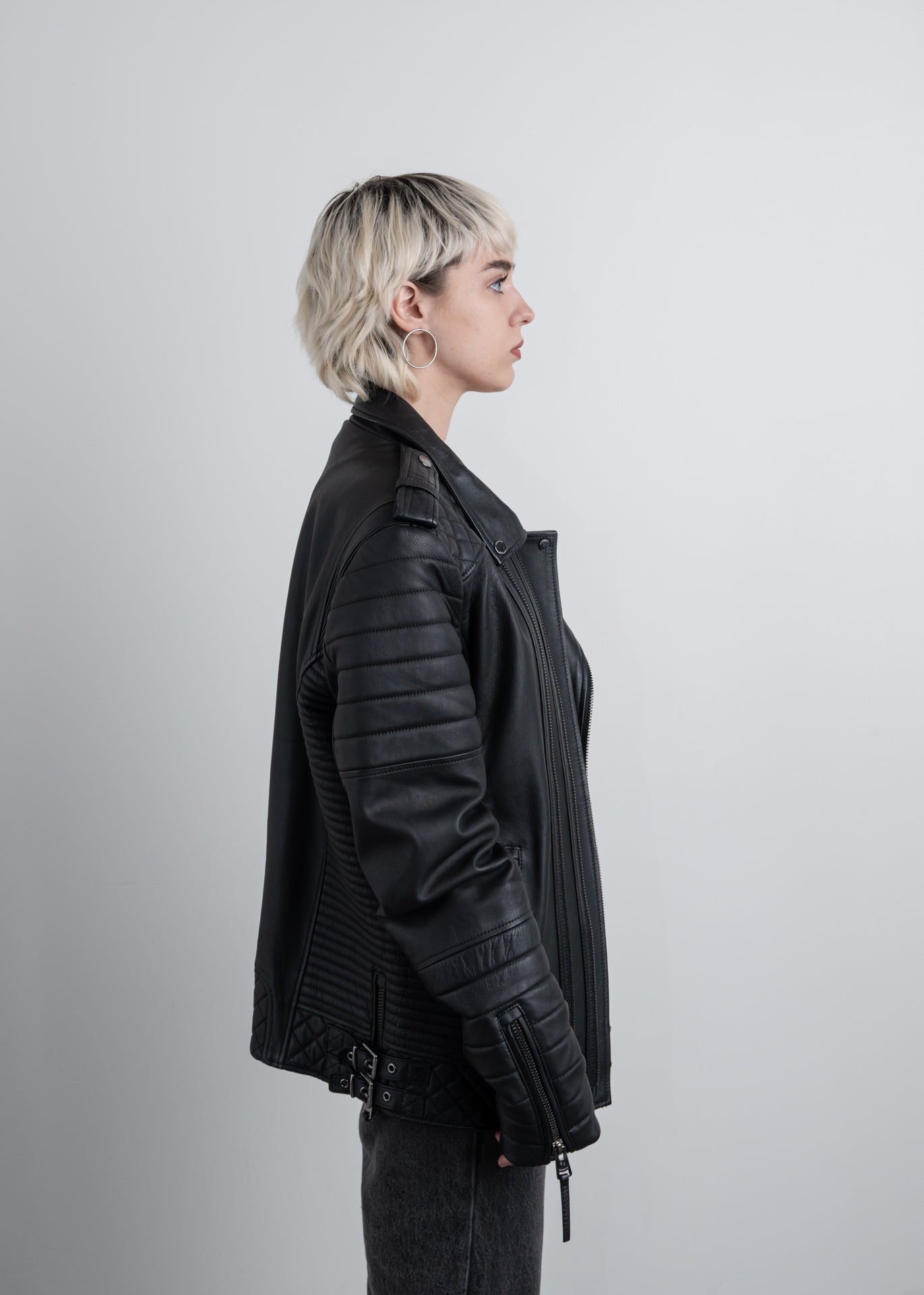 BODA SKINS Matte Black Leather Jacket