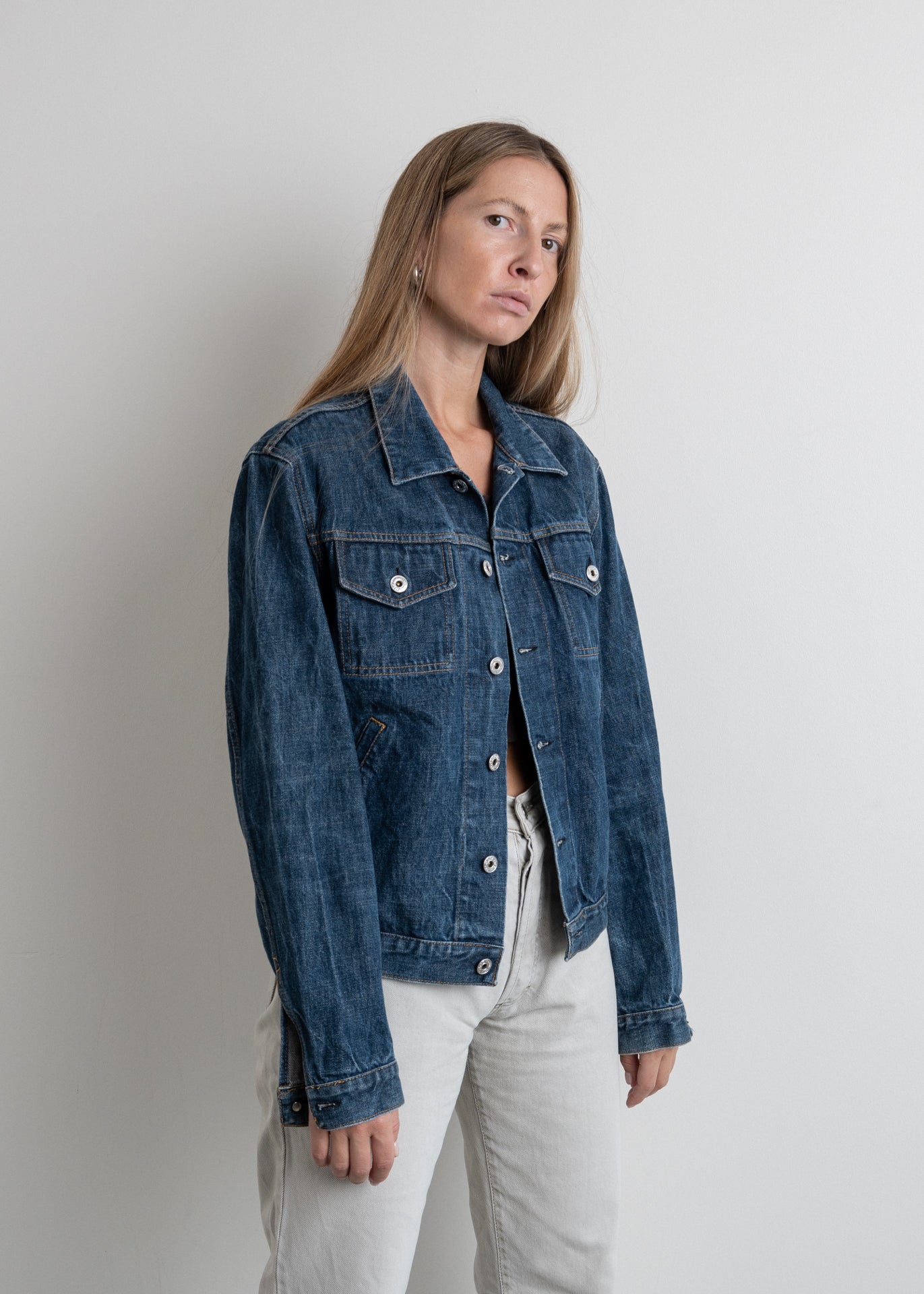 Vintage Blue Oversized Denim Jacket