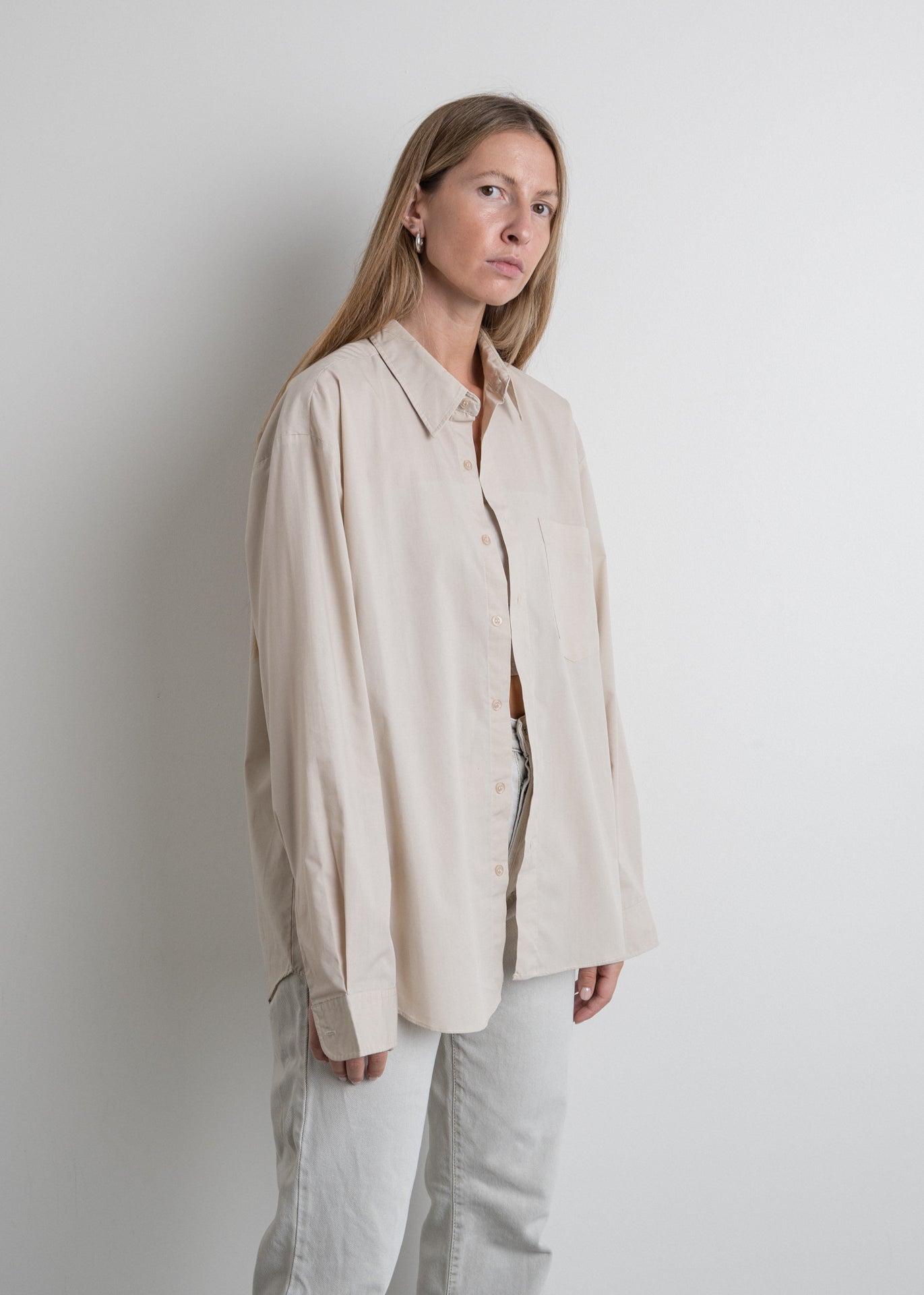 Vintage Nude Oversized Shirt