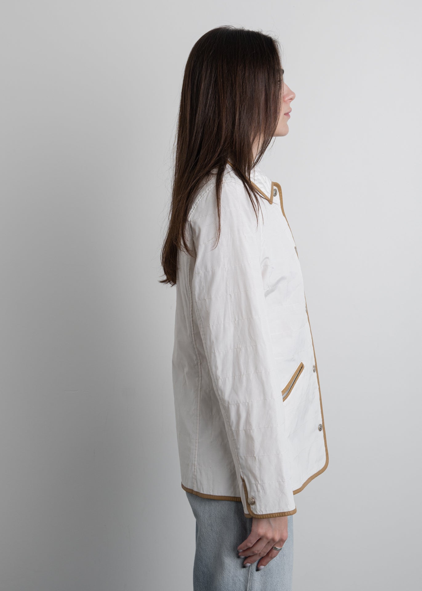 Vintage White Quilted Jacket