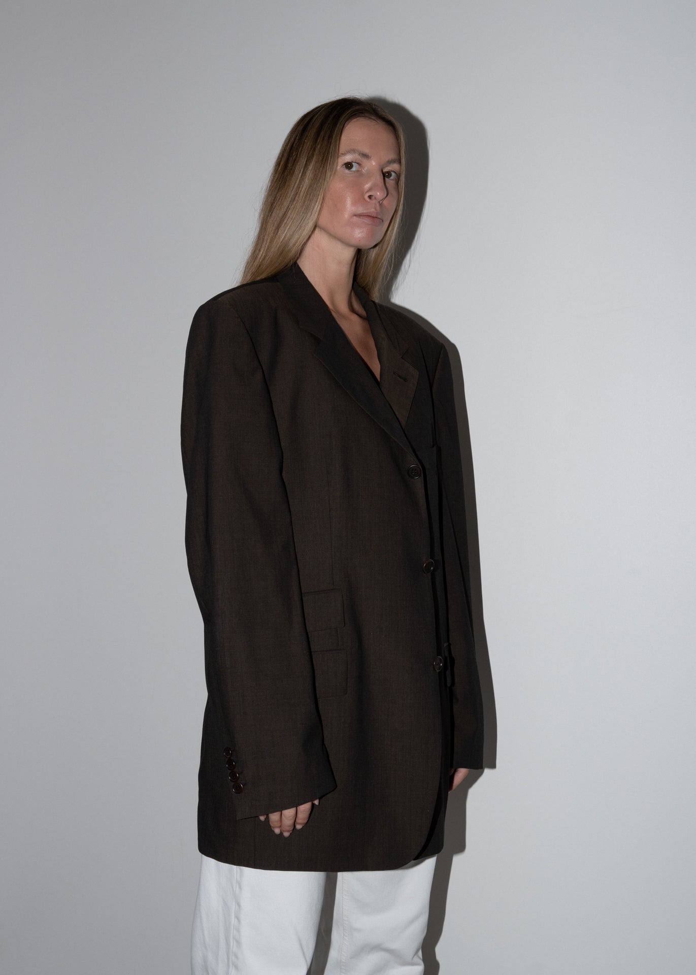 Vintage Brown Oversized Blazer