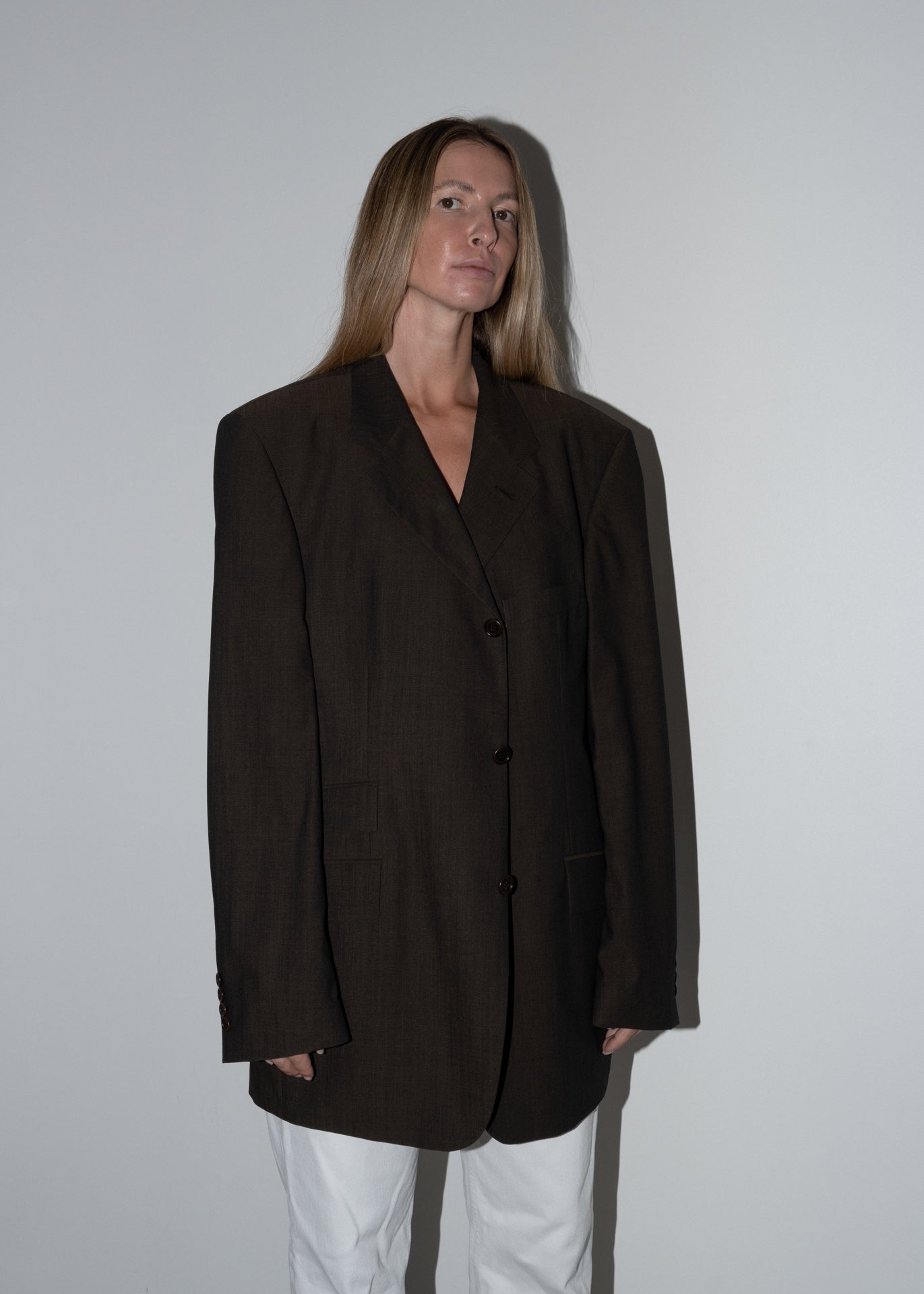 Vintage Brown Oversized Blazer