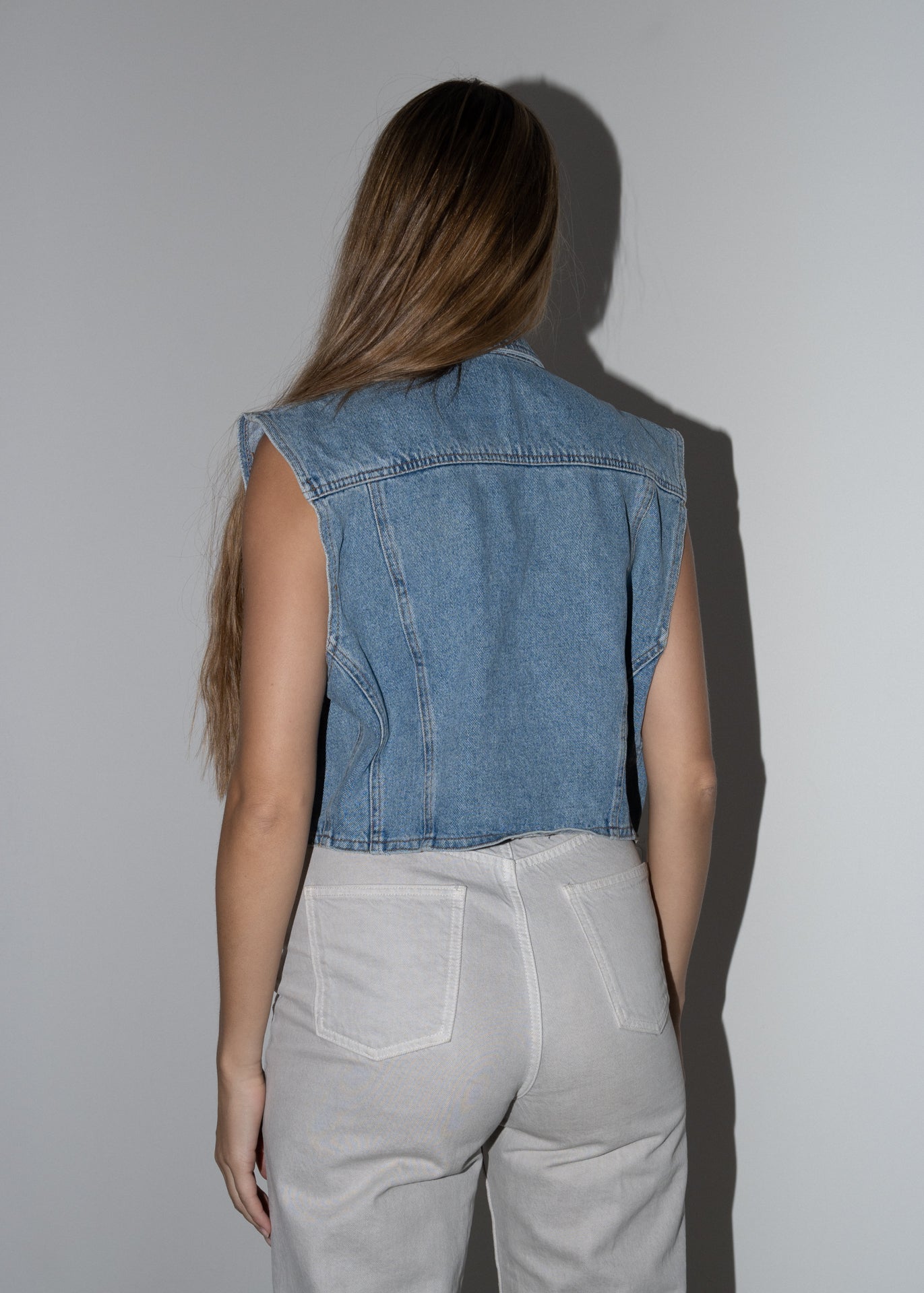 Vintage Blue Oversized Denim Vest