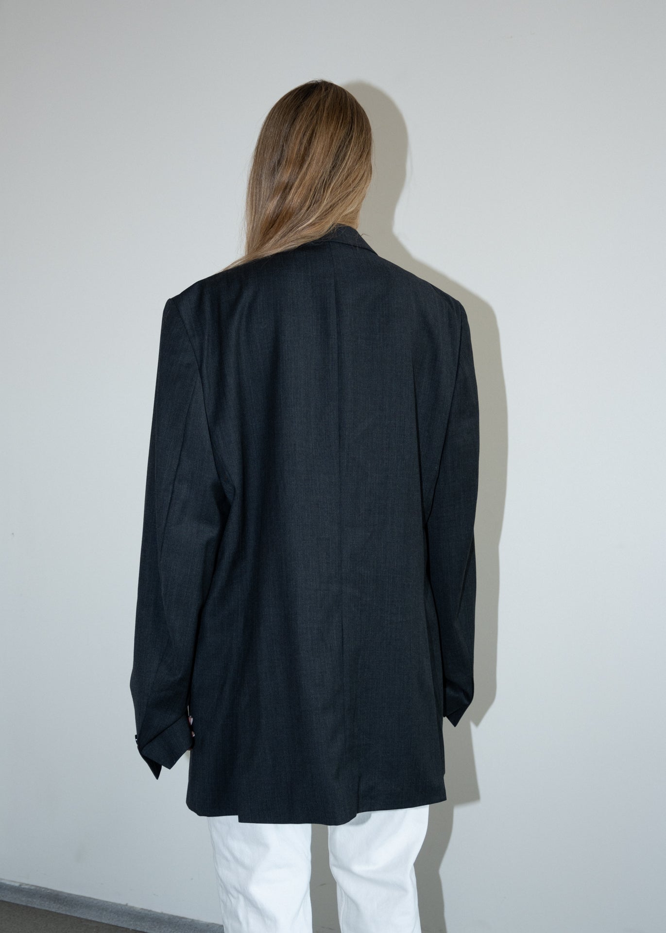 Vintage Dark Grey Oversized Blazer