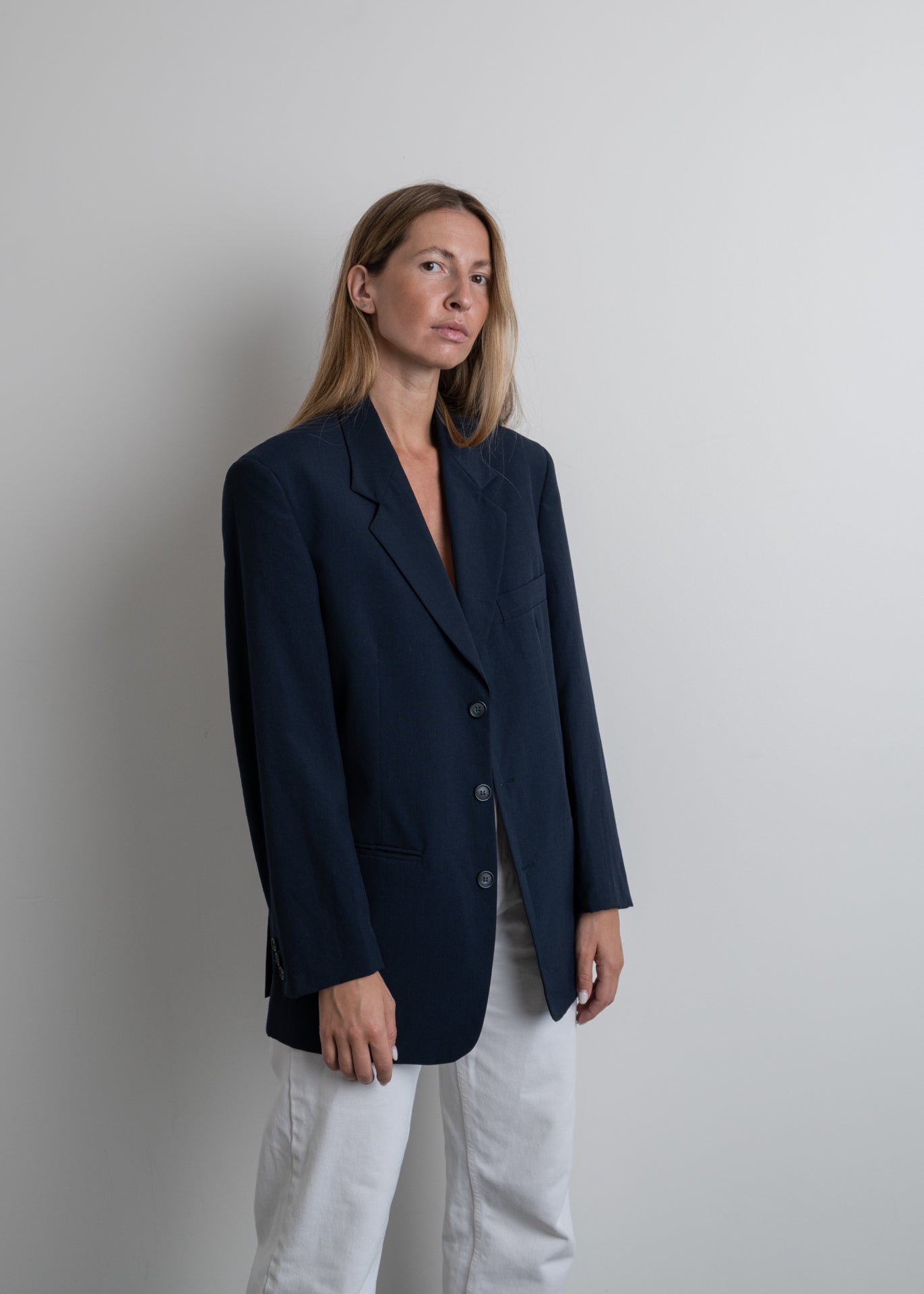 Vintage Blue Oversized Blazer