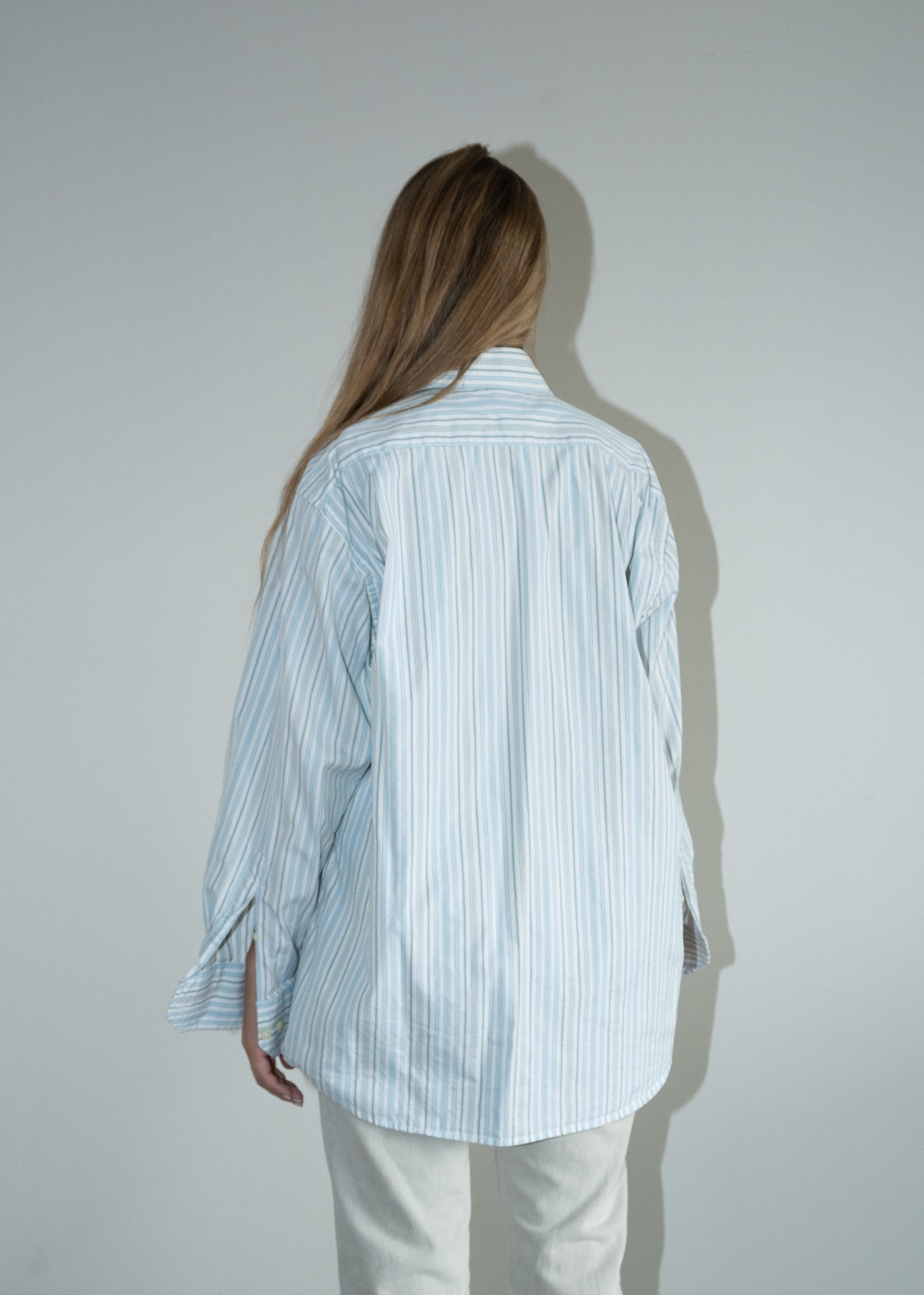 Vintage GANT White & Blue Stripy Oversized Shirt