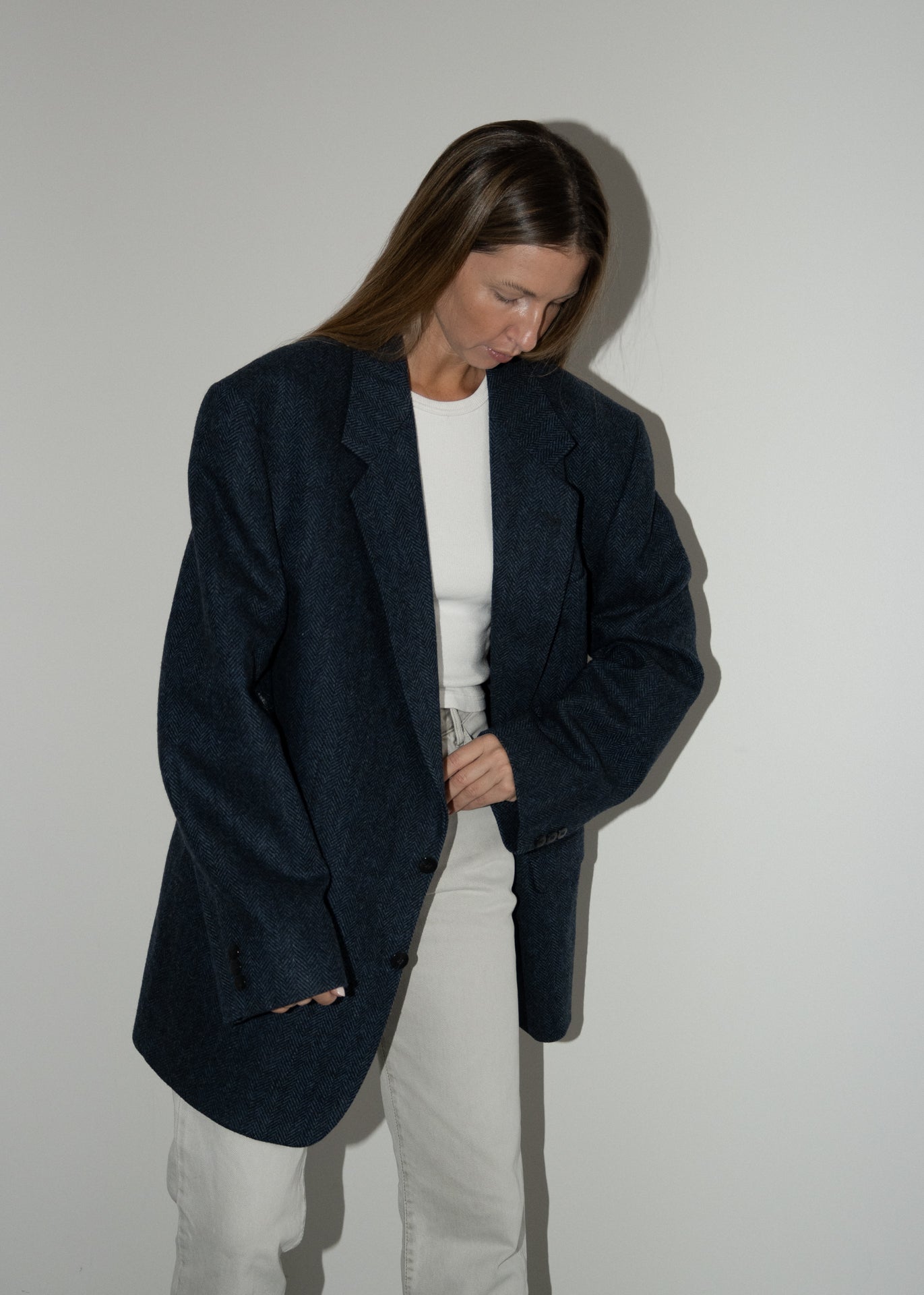 Vintage Blue Oversized Blazer