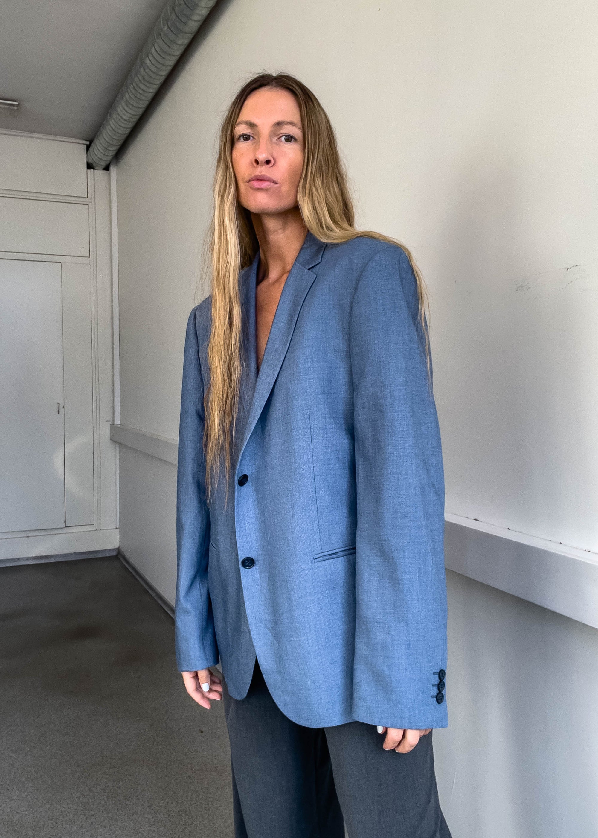 Vintage Blue Oversized Blazer