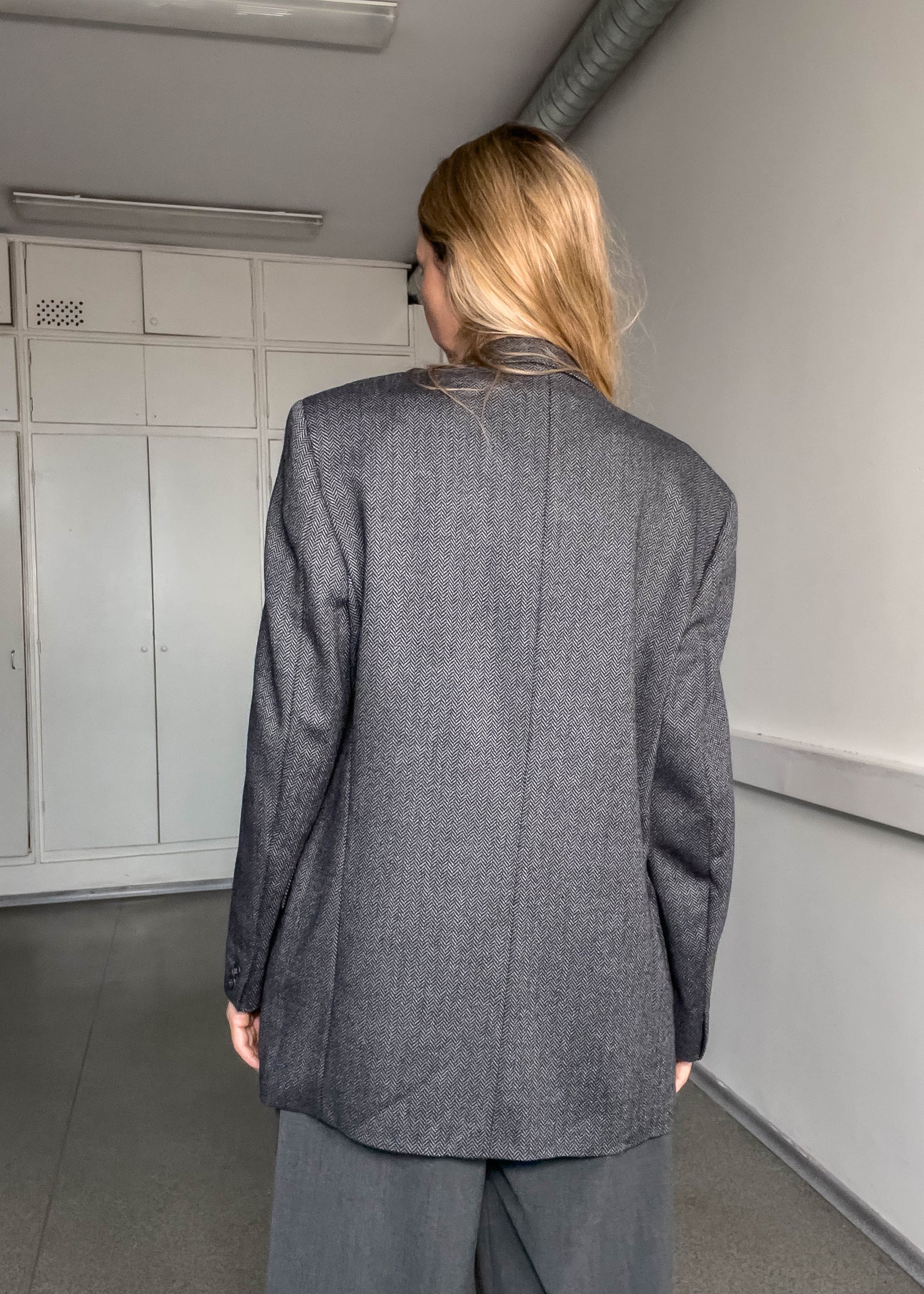 Vintage Grey Oversized Blazer