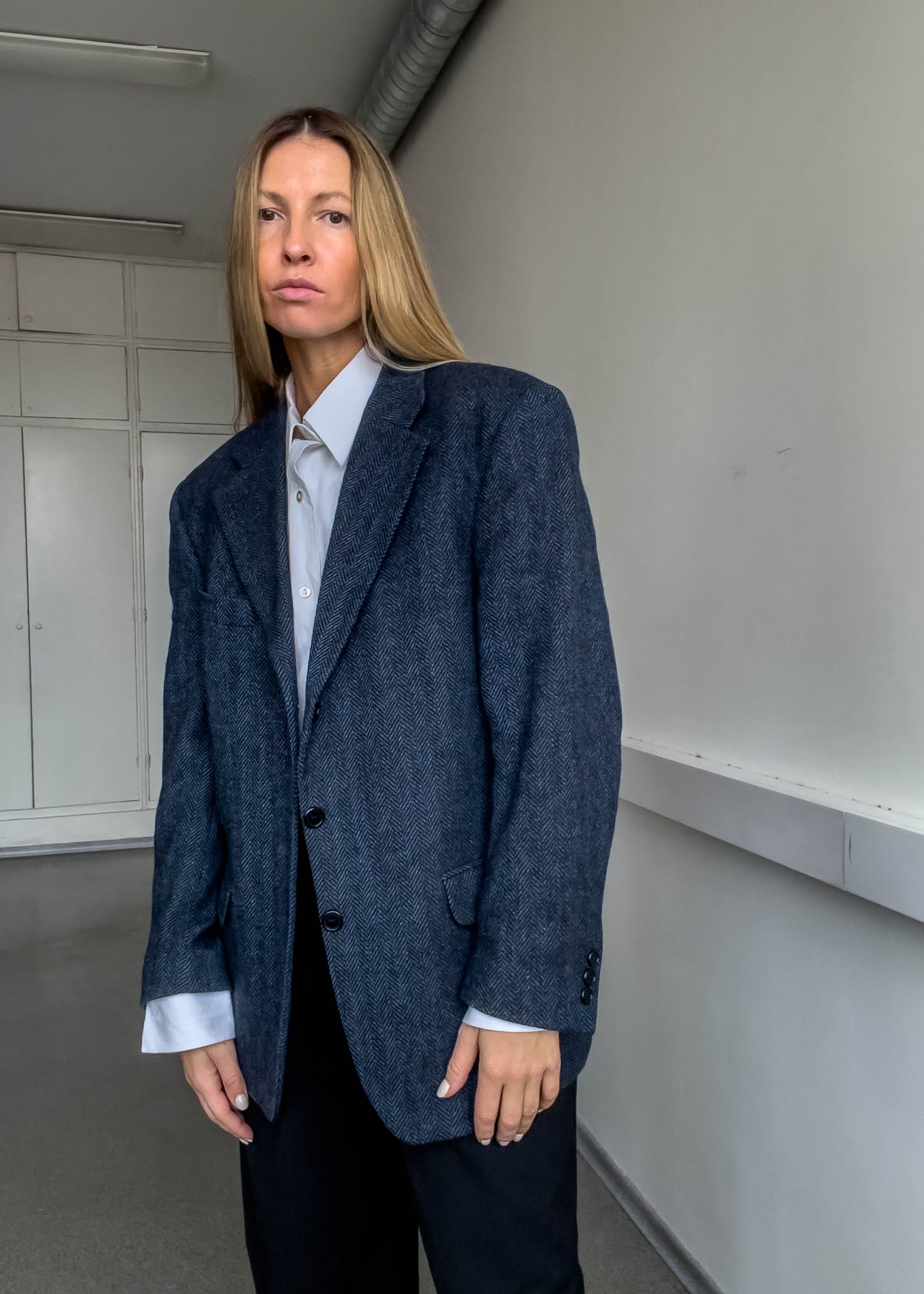 Vintage Blue Oversized Blazer