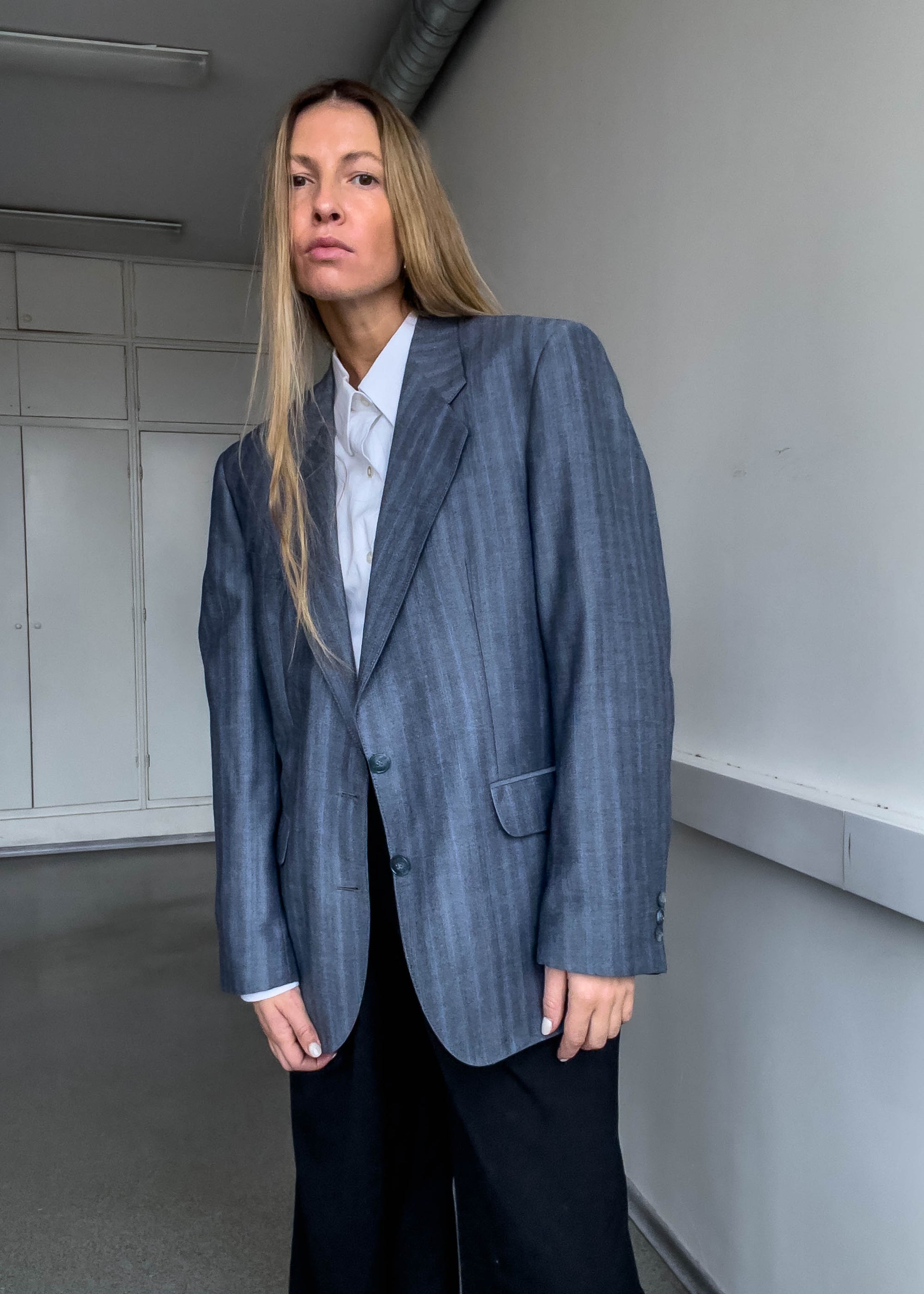 Vintage Blue Oversized Blazer