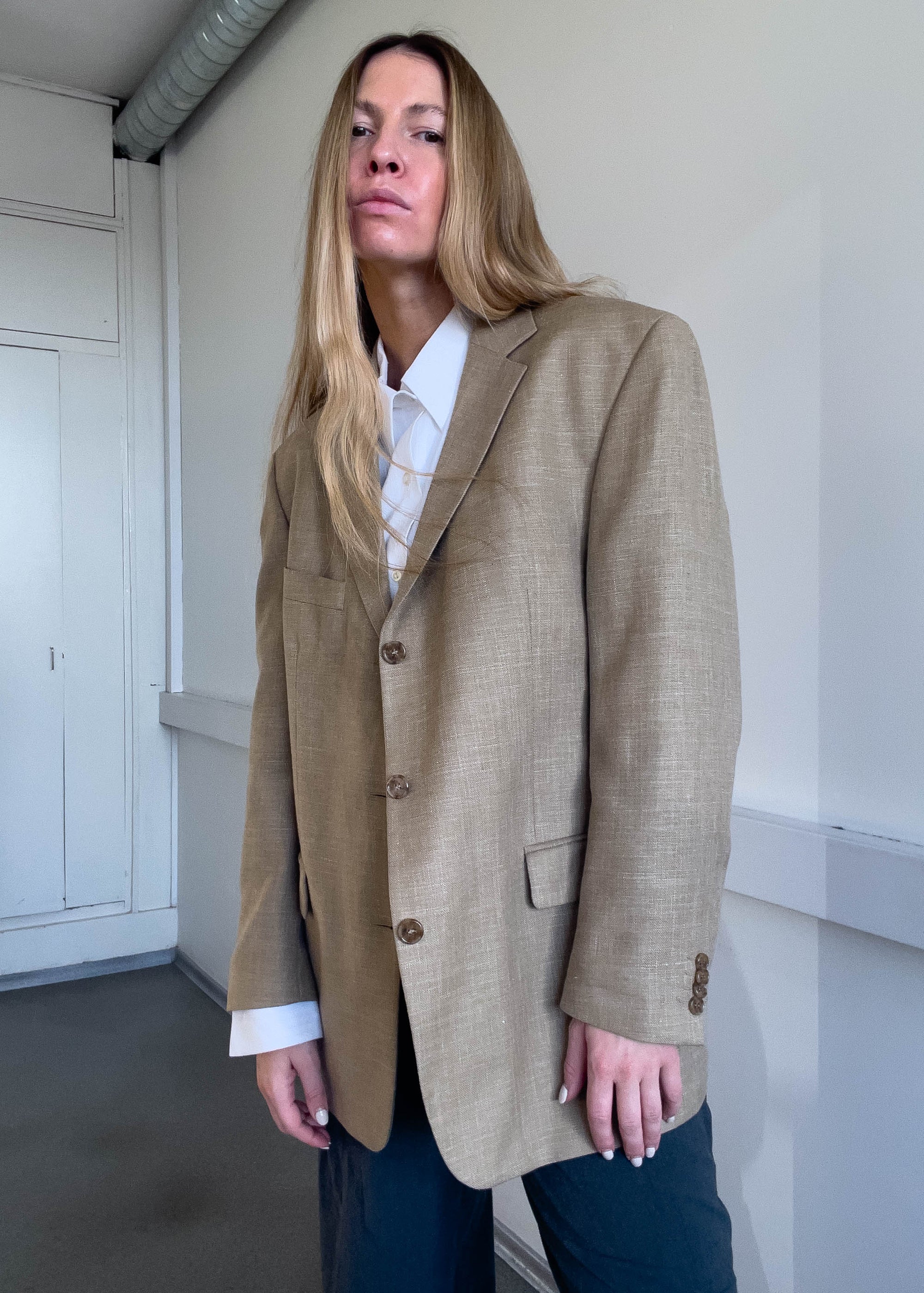 Vintage Brown Oversized Blazer