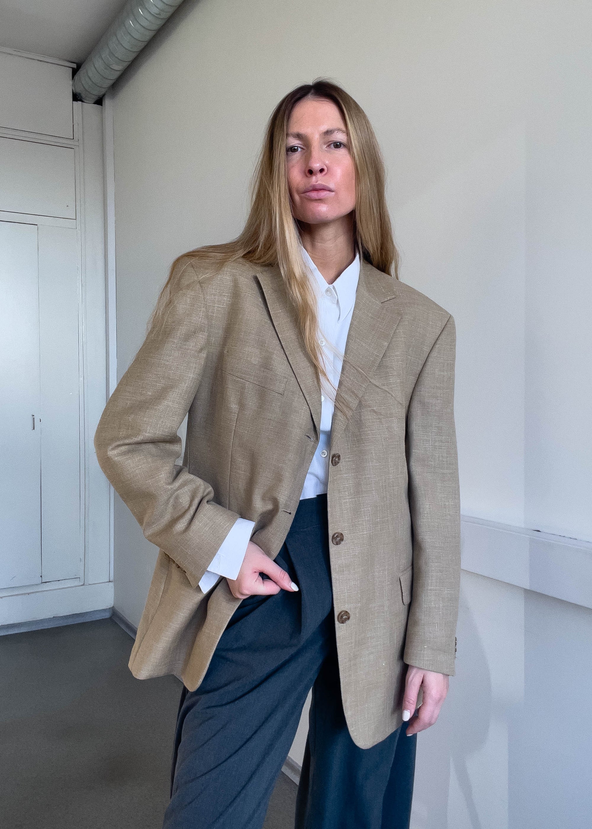 Vintage Brown Oversized Blazer