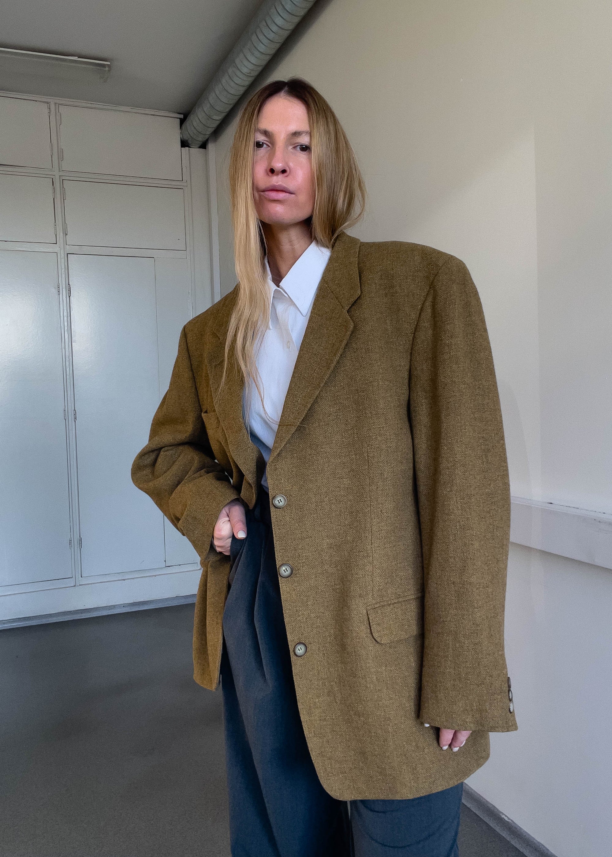 Vintage Brown Oversized Blazer