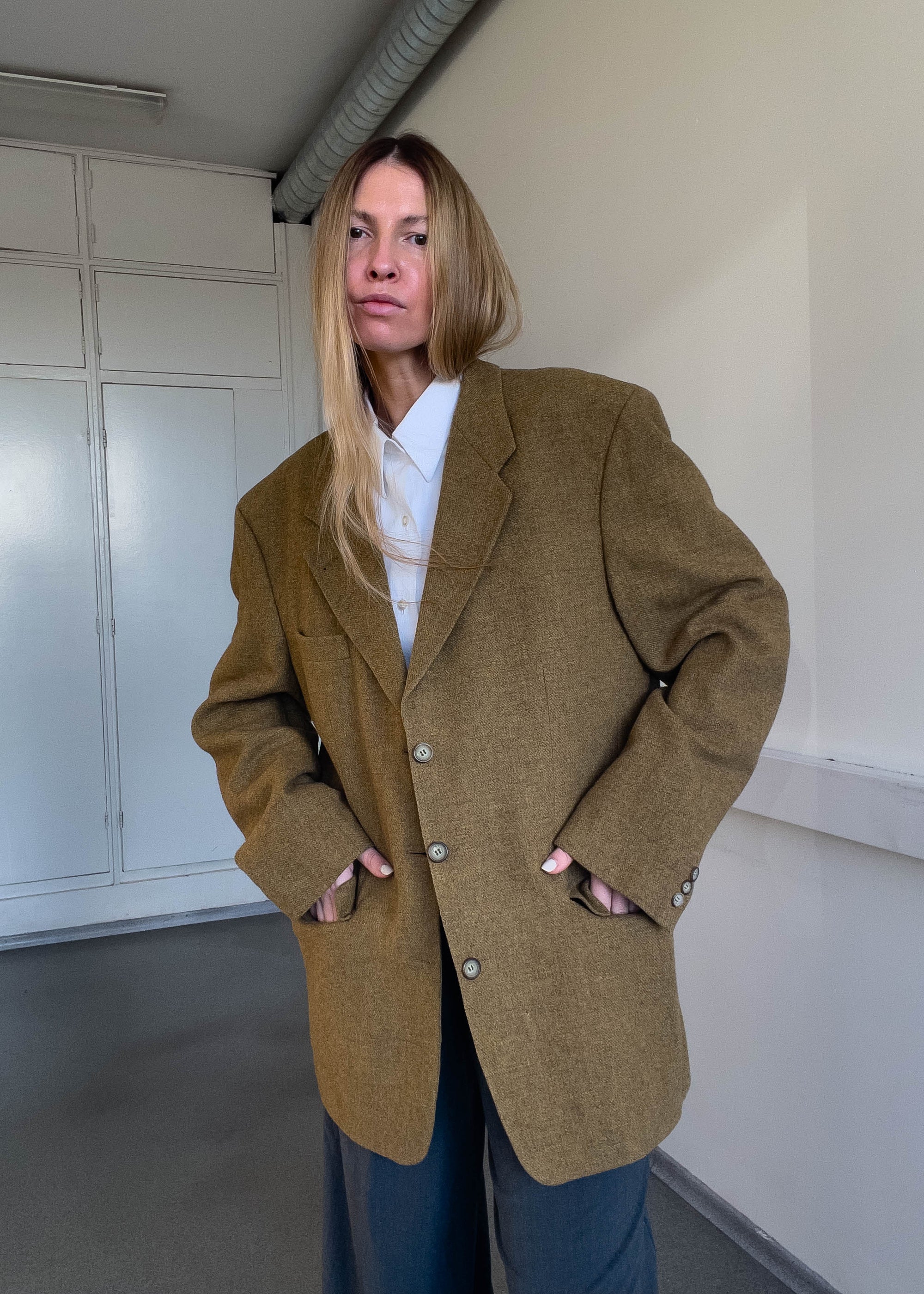 Vintage Brown Oversized Blazer