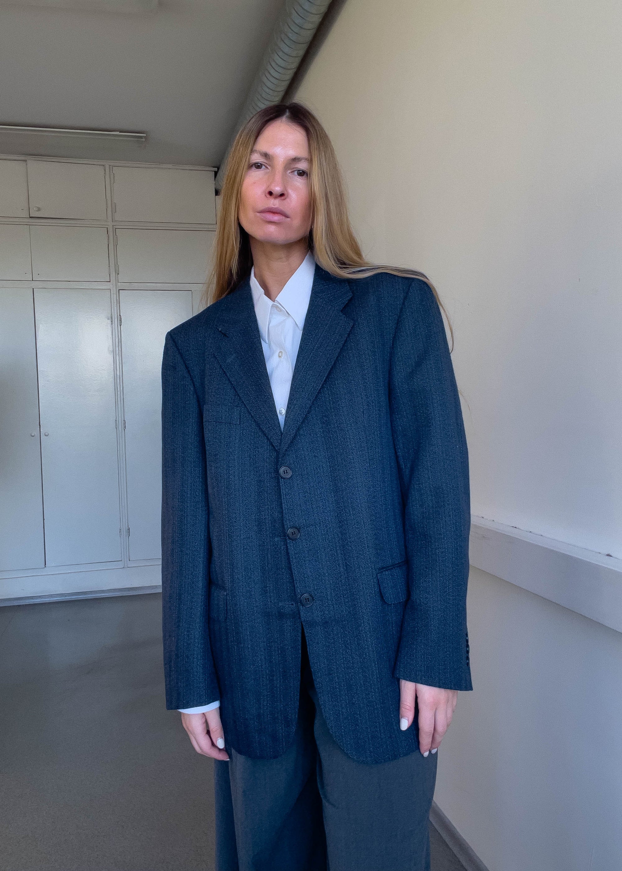 Vintage Blue Oversized Blazer