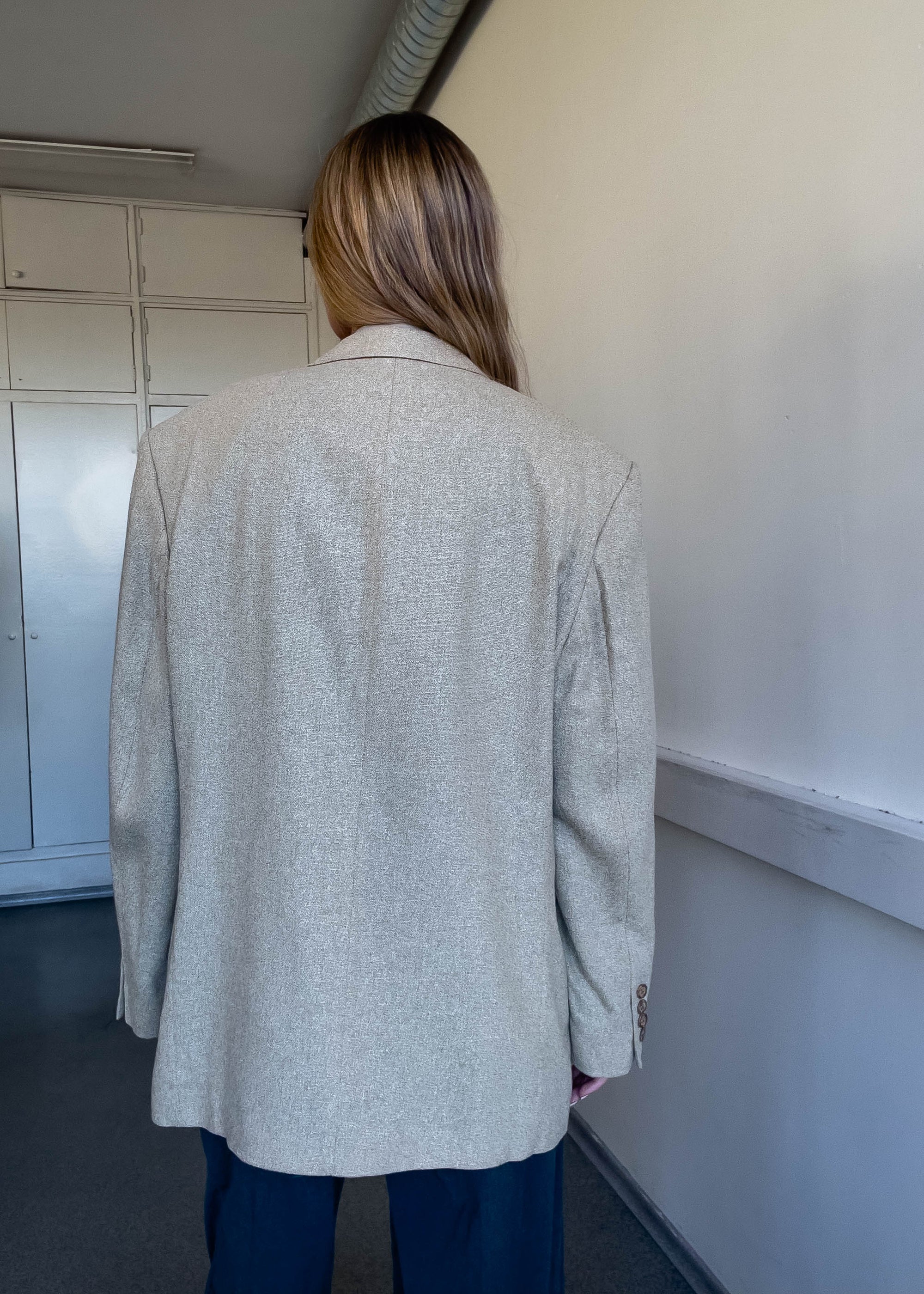 Vintage Grey Oversized Blazer