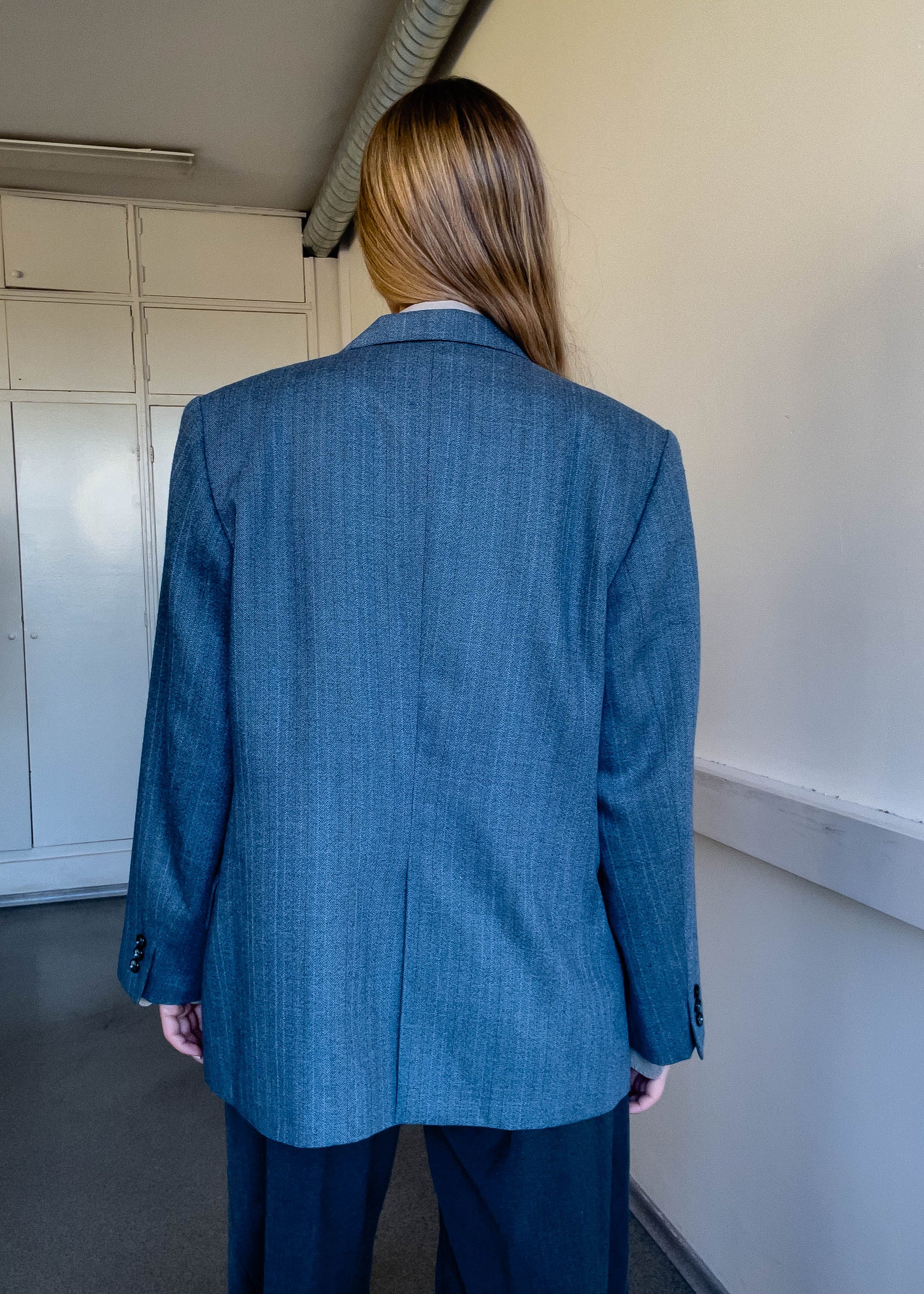 Vintage Blue Oversized Blazer