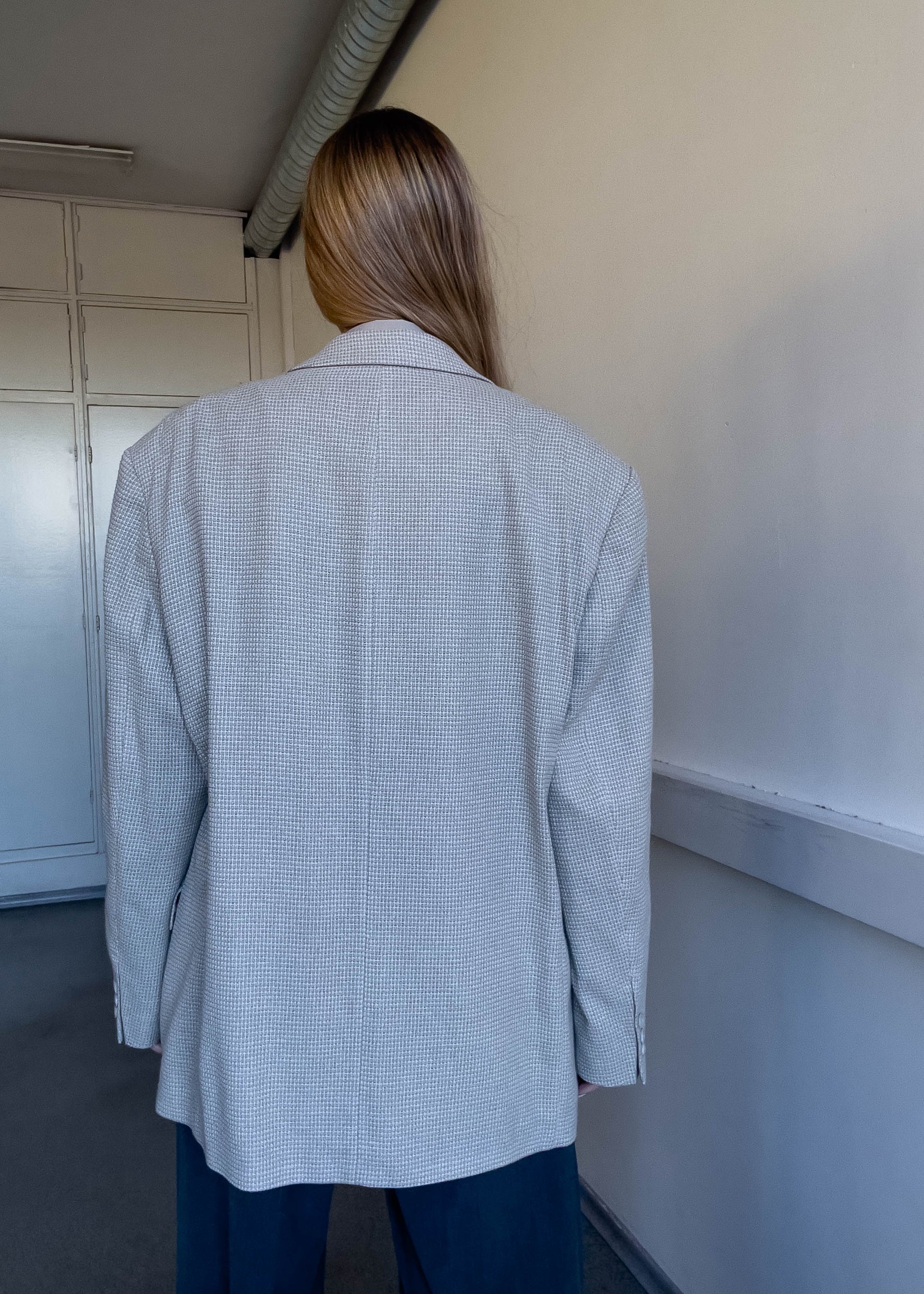 Vintage Grey Oversized Blazer