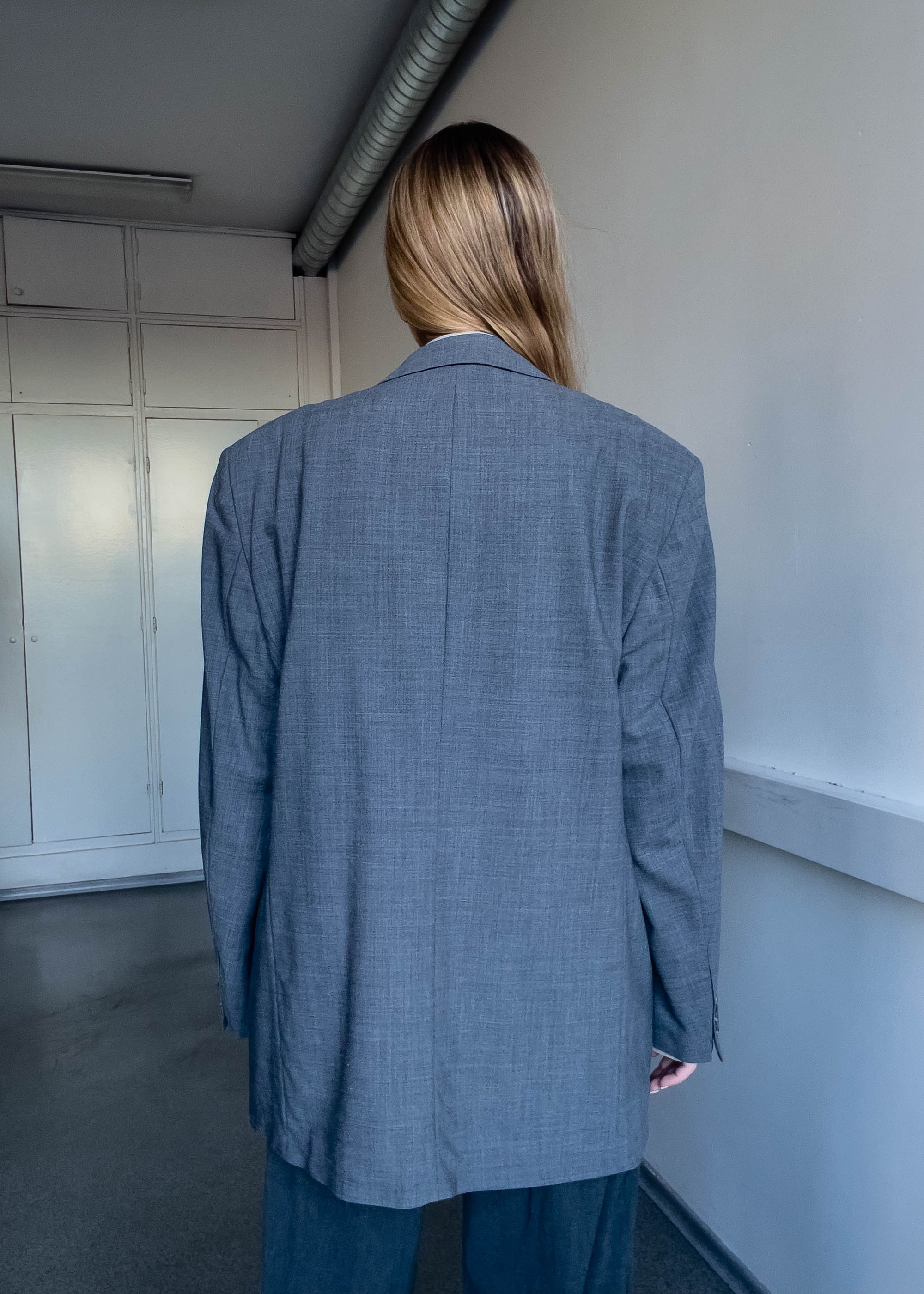 Vintage Grey Oversized Blazer