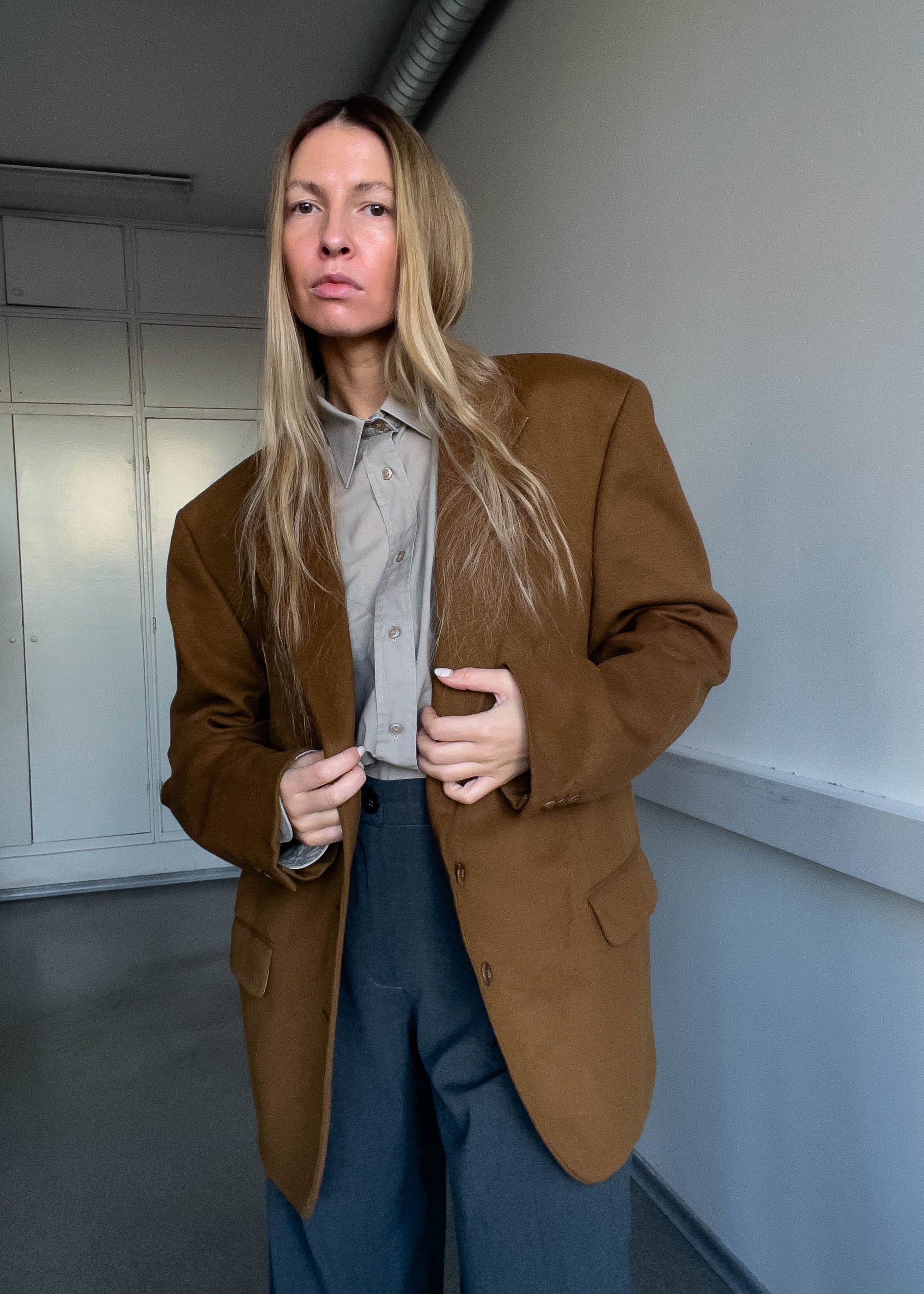 Vintage Brown Oversized Blazer