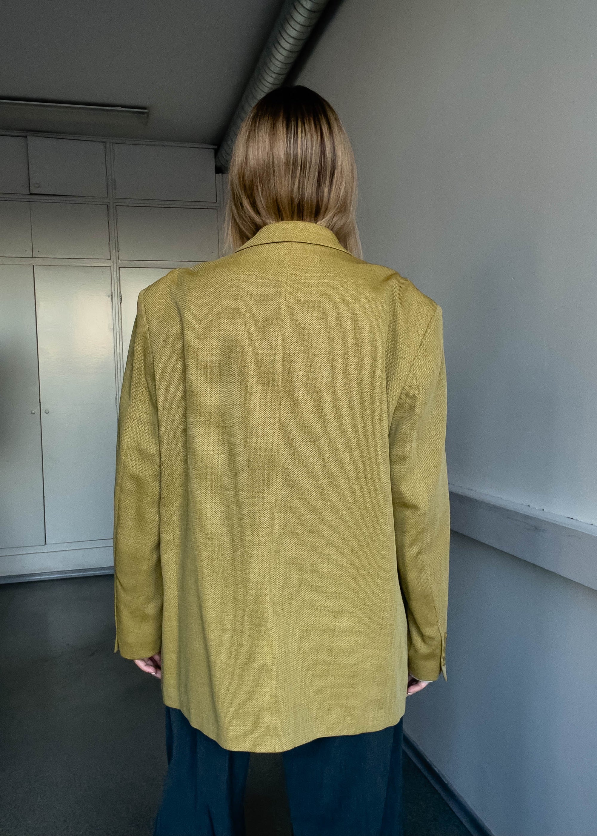 Vintage Yellow Oversized Blazer