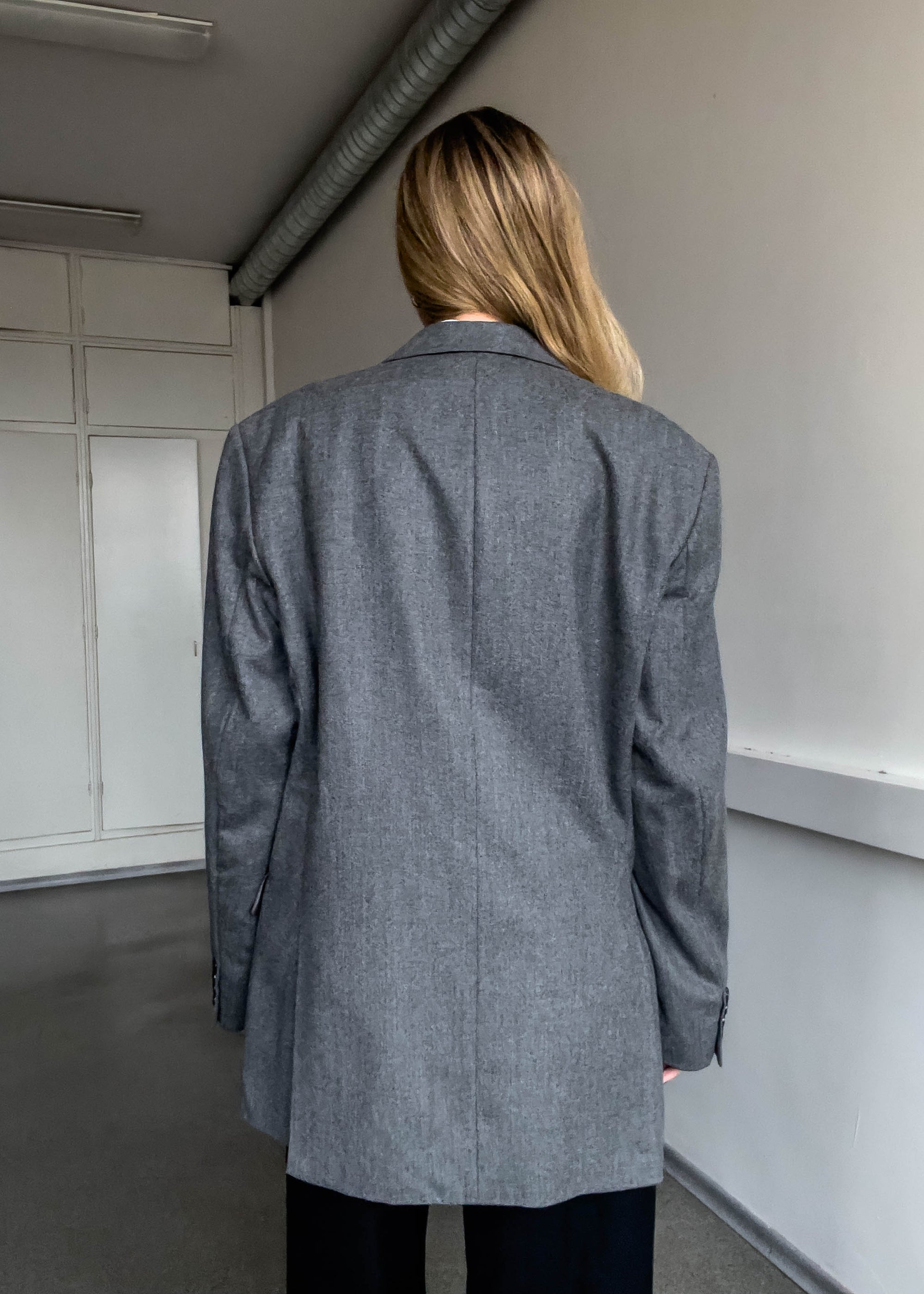 Vintage Grey Oversized Blazer