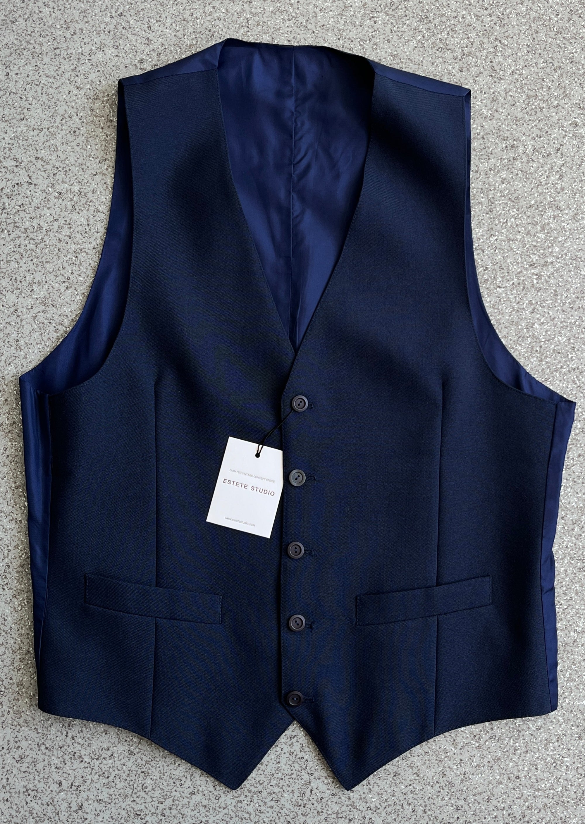 Vintage Navy Blue Oversized Vest