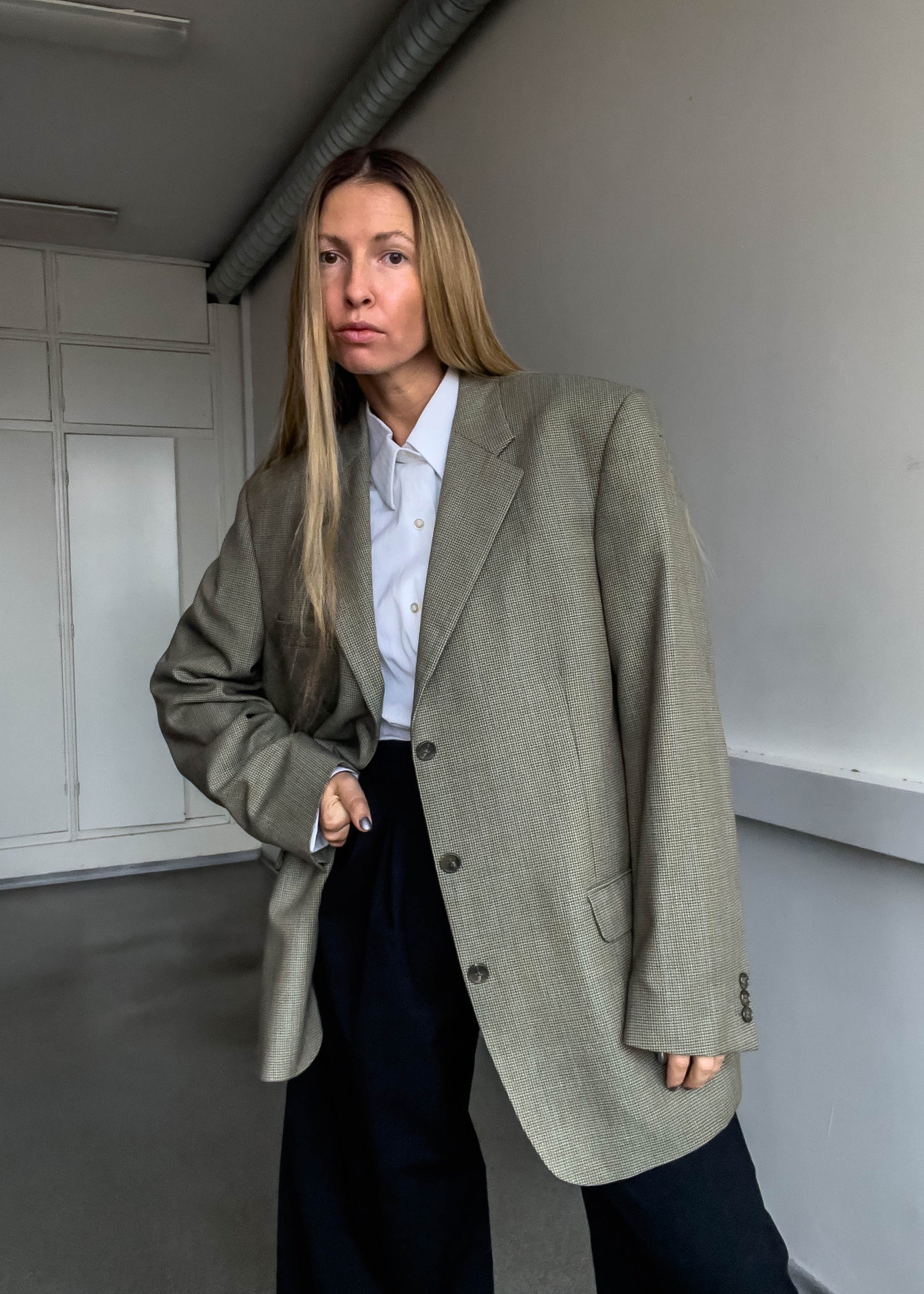 Vintage Oversized Blazer in Khaki