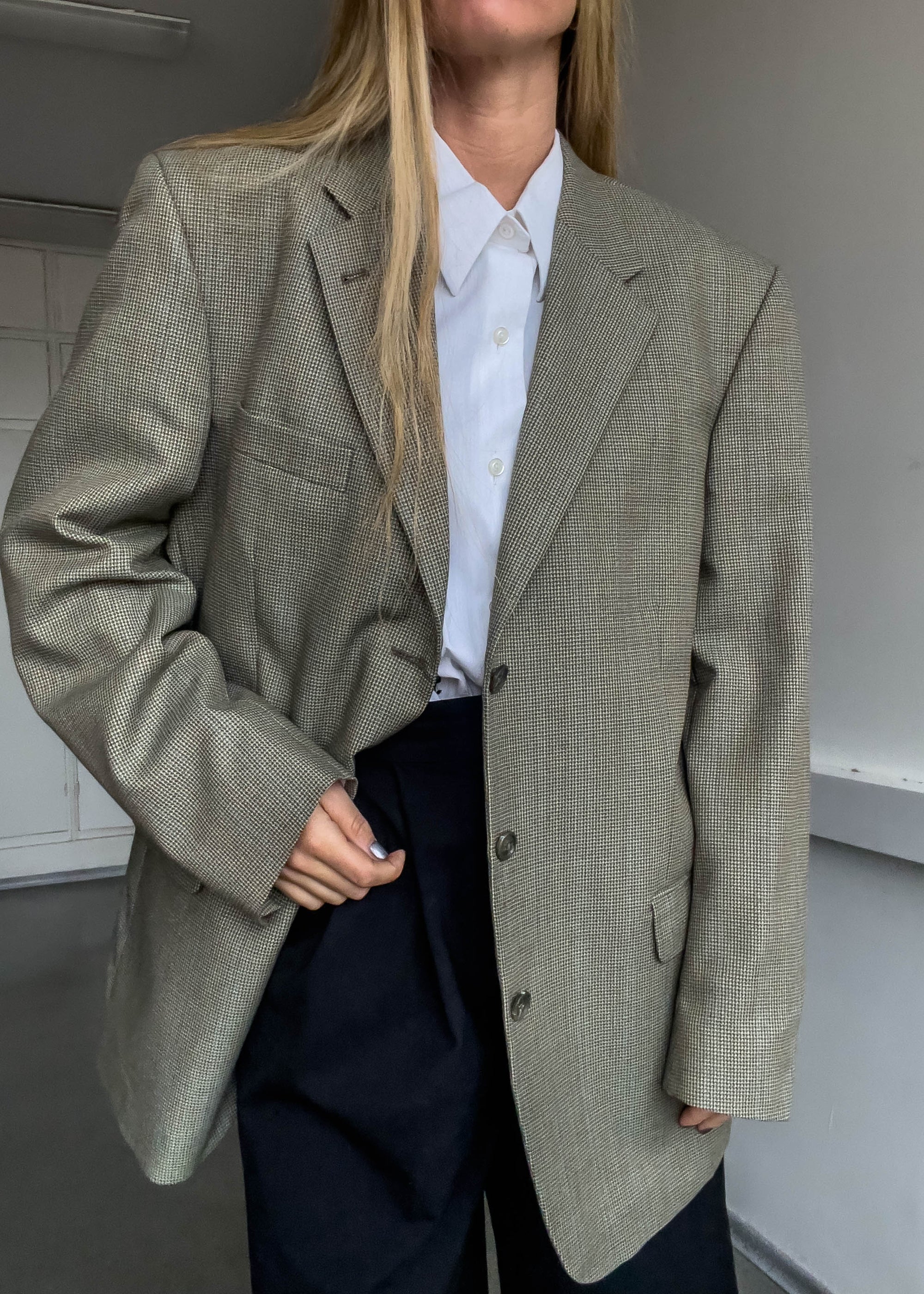 Vintage Oversized Blazer in Khaki