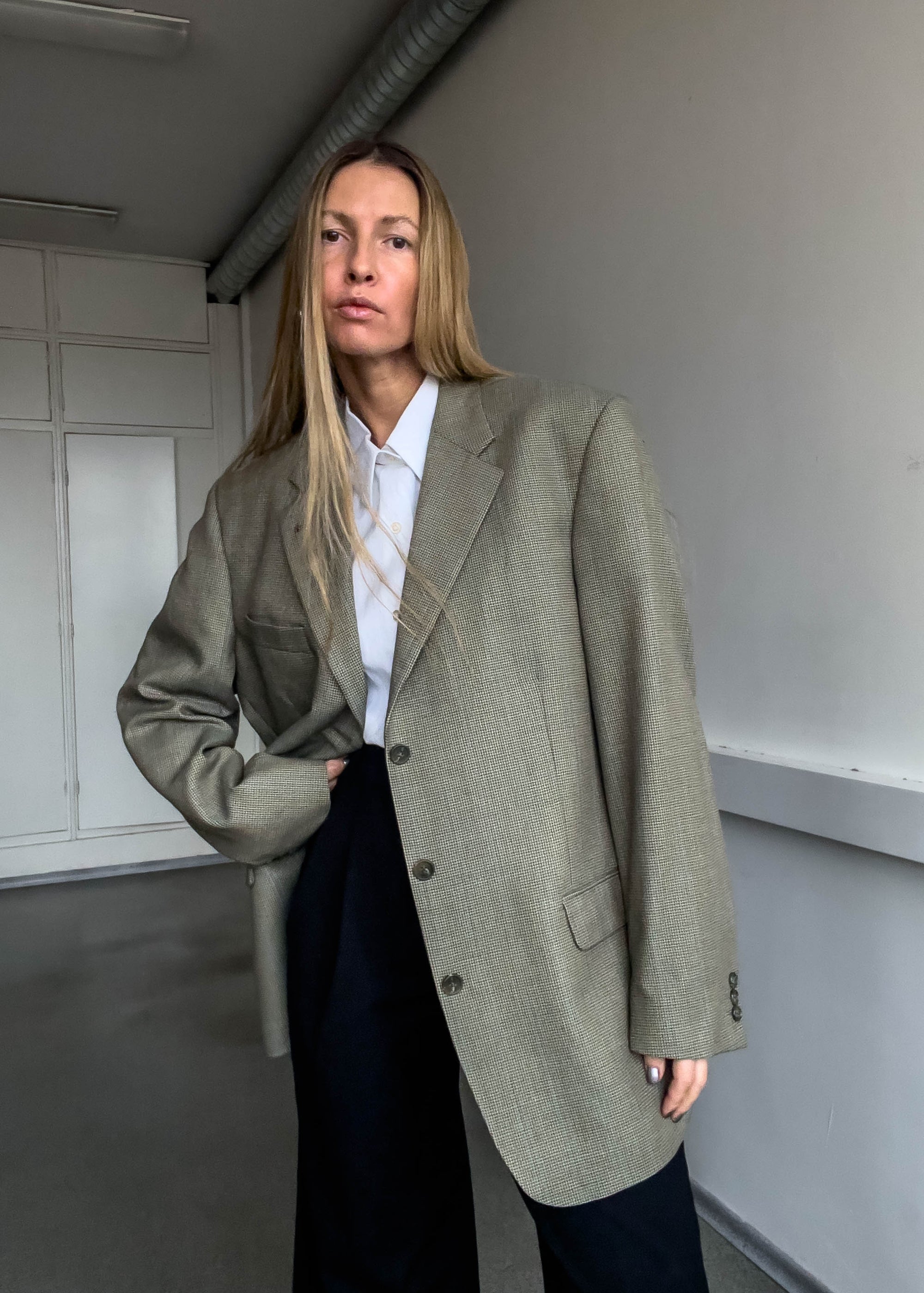 Vintage Oversized Blazer in Khaki