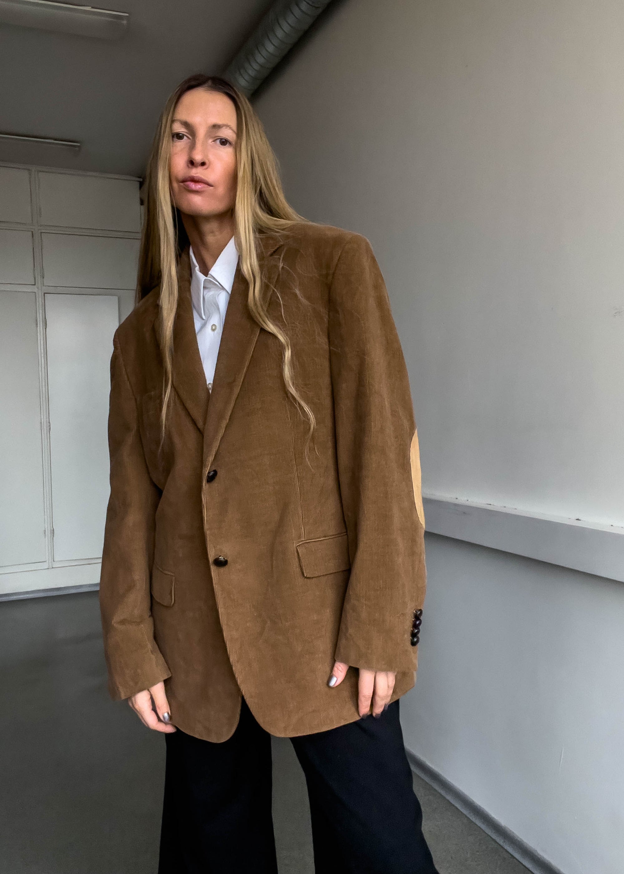 Vintage Brown Oversized Corduroy Blazer