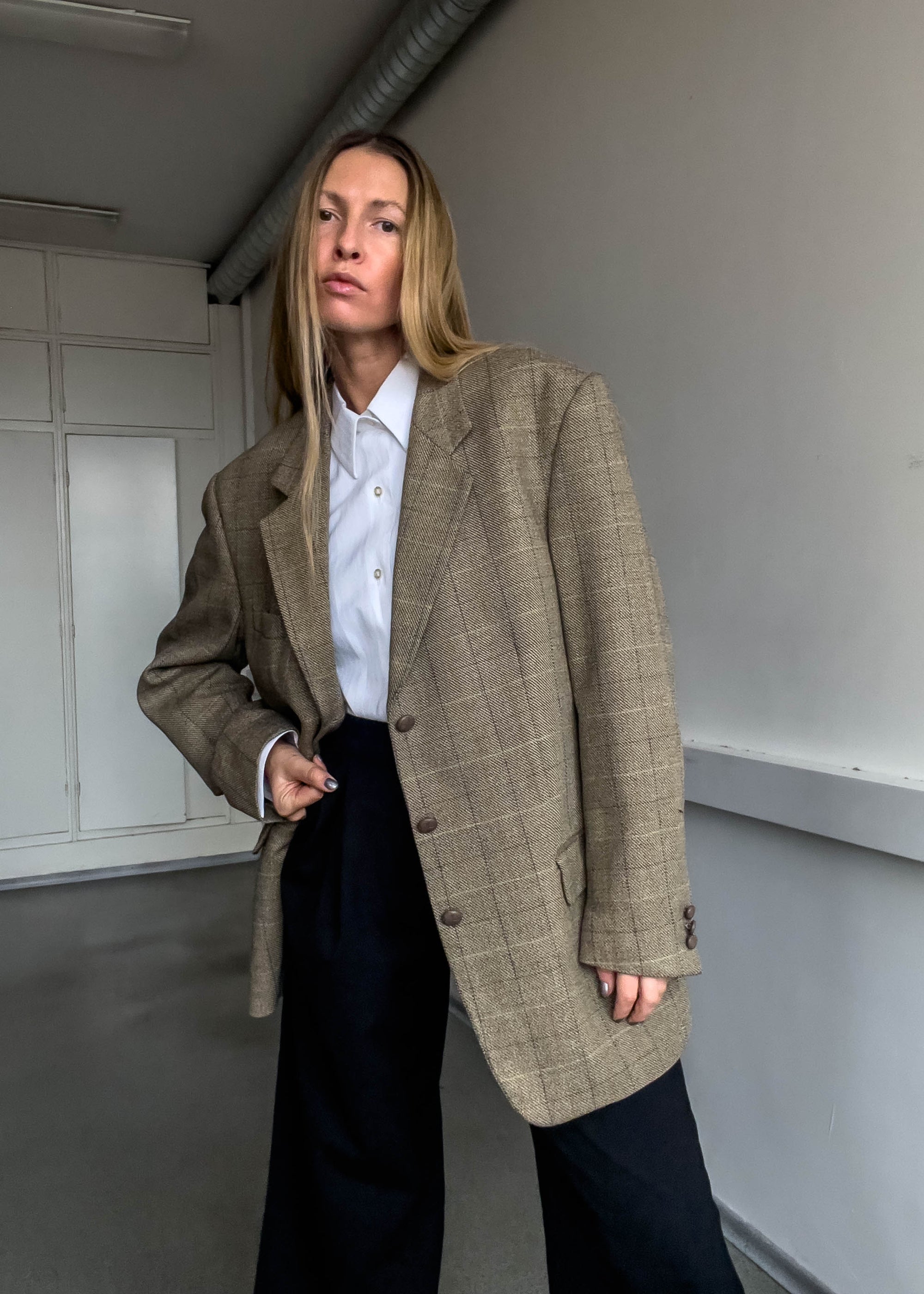 Vintage Oversized Blazer in Khaki