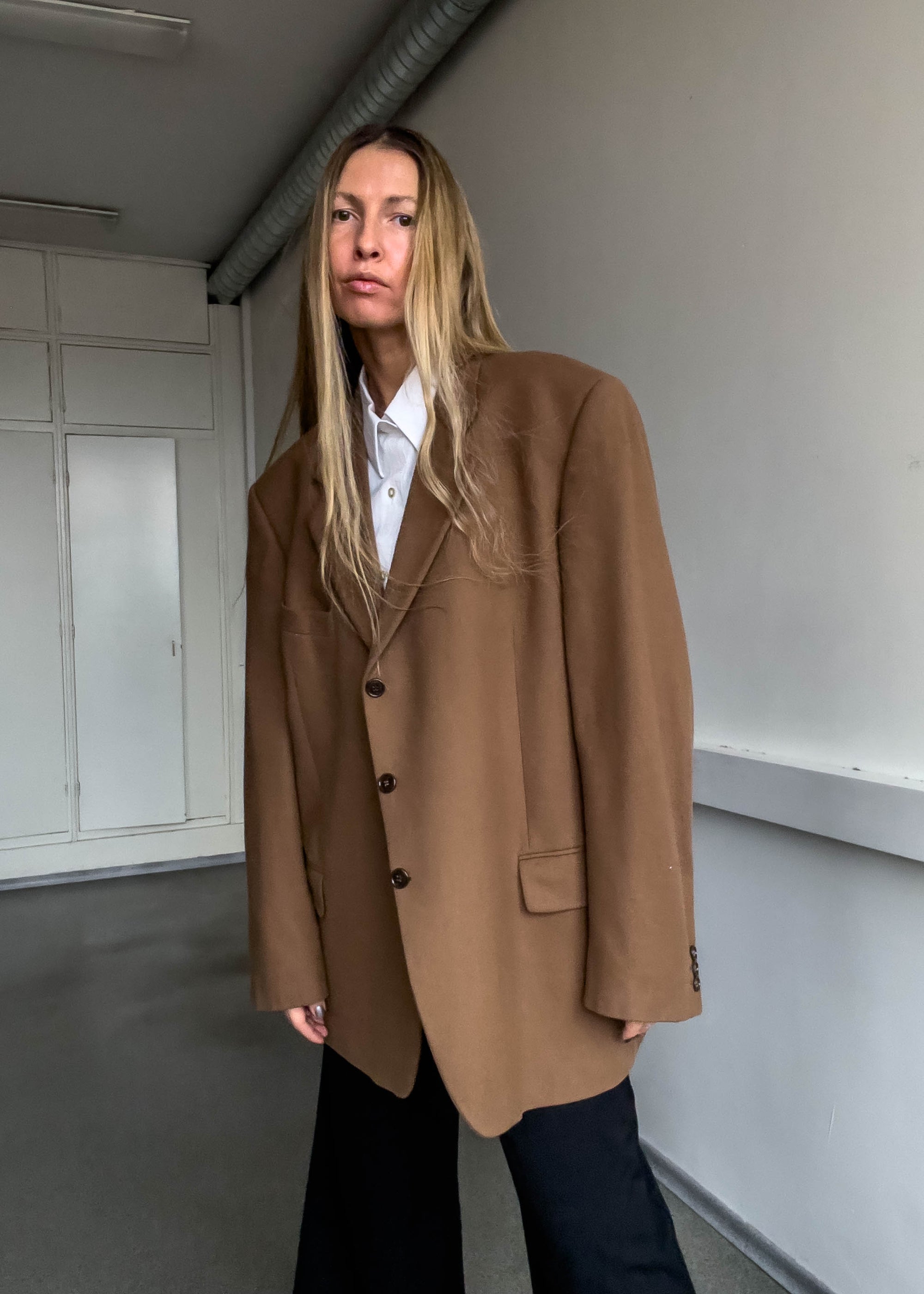 Vintage Brown Oversized Blazer / Coat