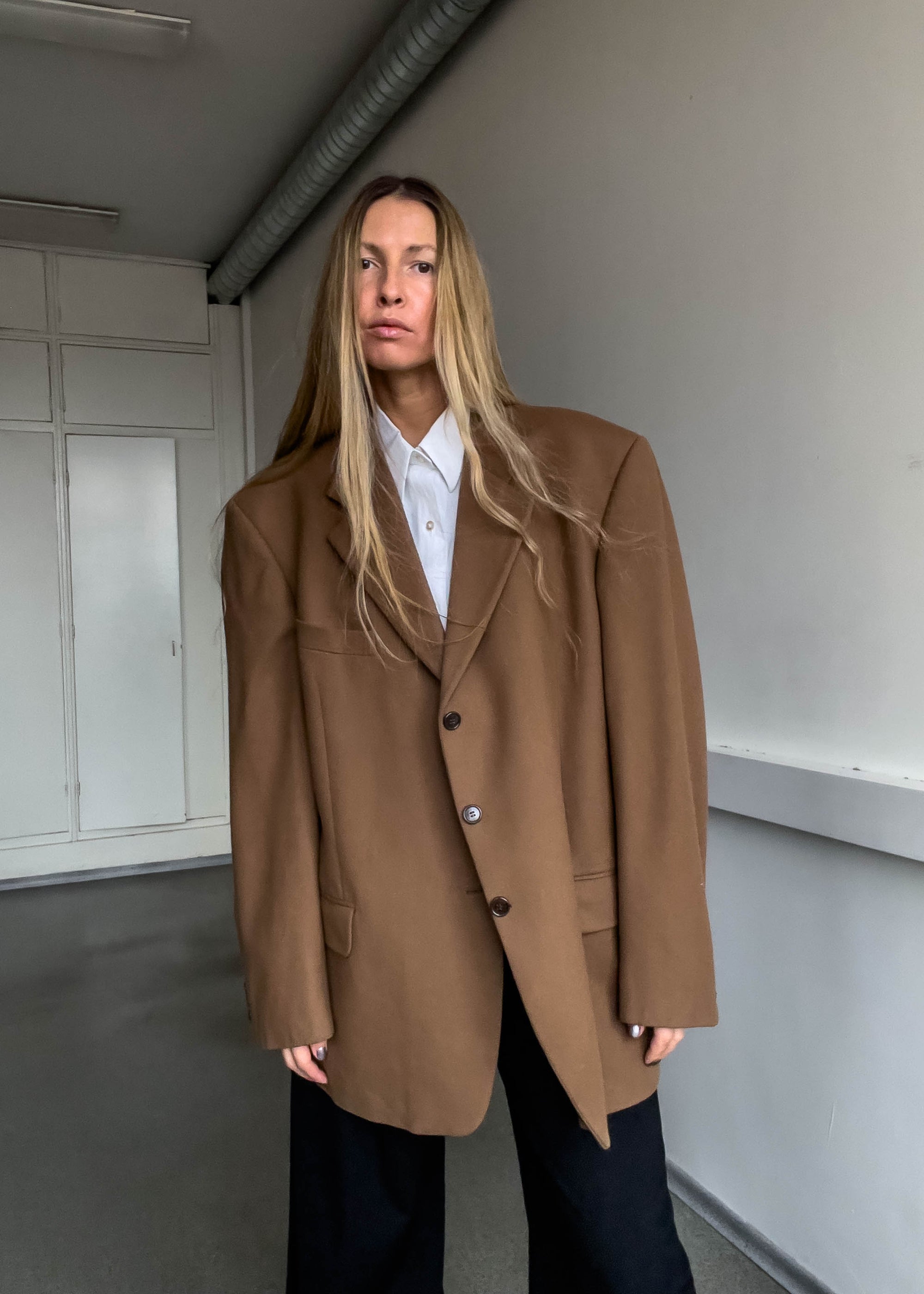 Vintage Brown Oversized Blazer / Coat