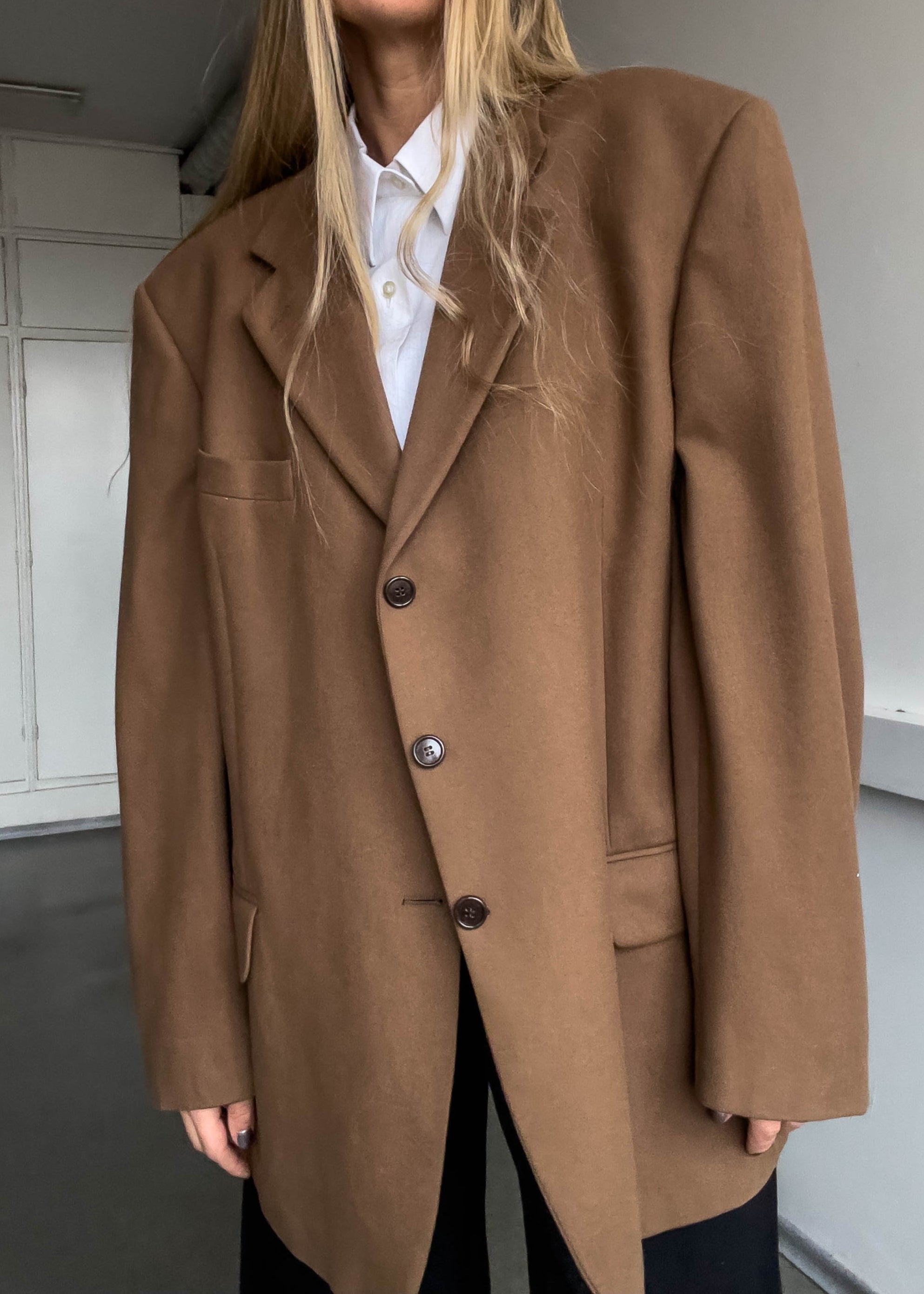 Vintage Brown Oversized Blazer / Coat