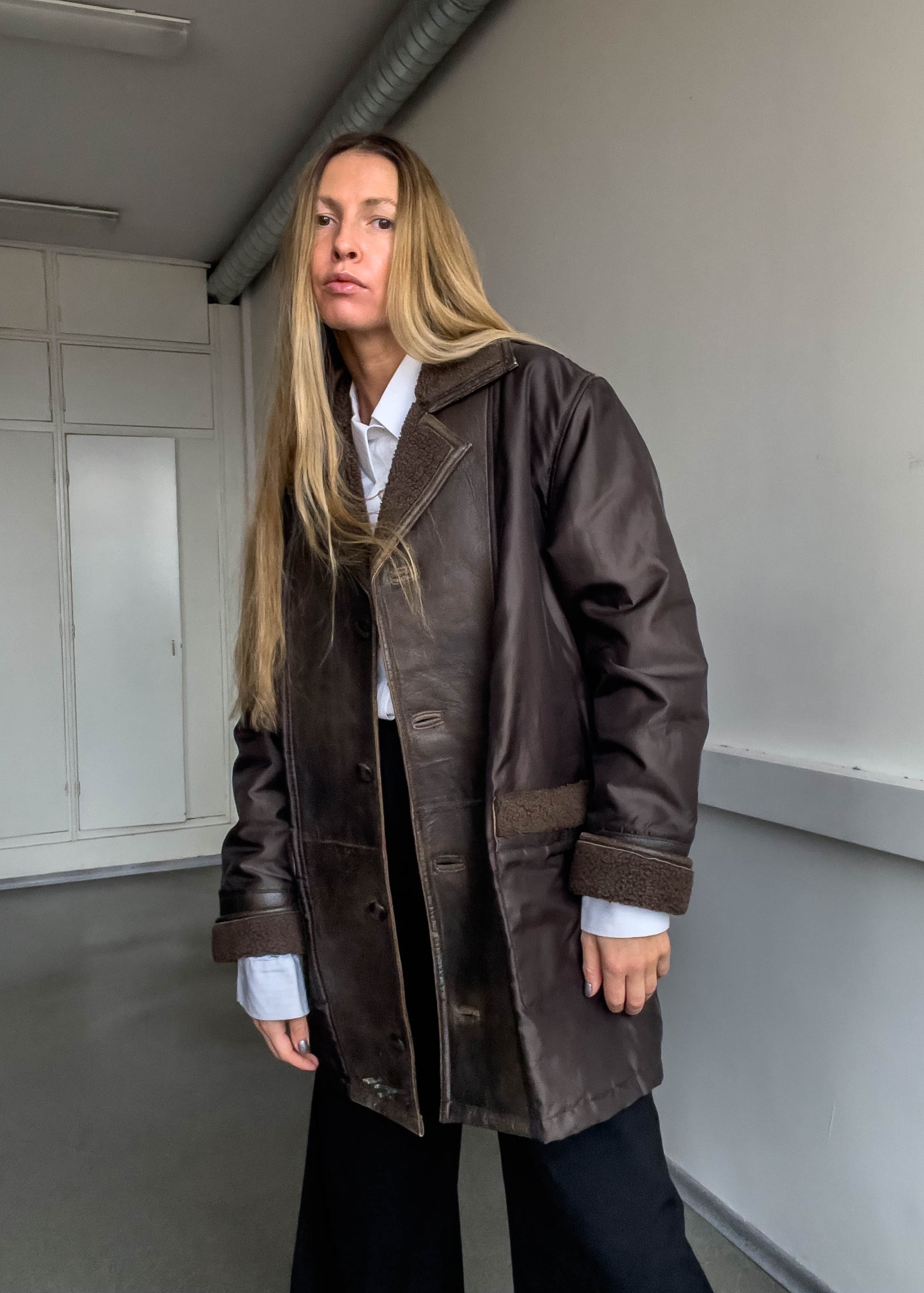 Vintage Brown Oversized Coat