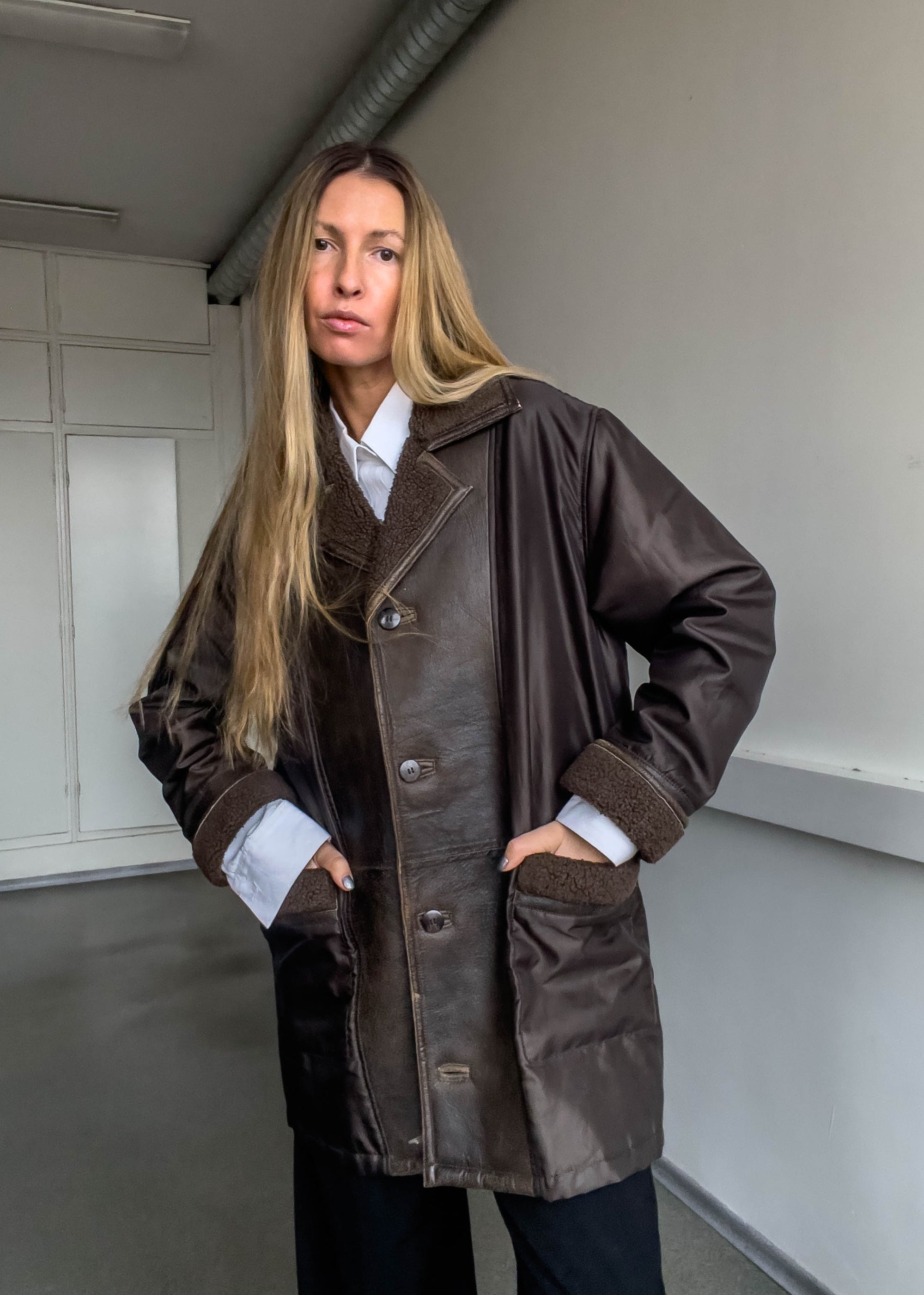 Vintage Brown Oversized Coat