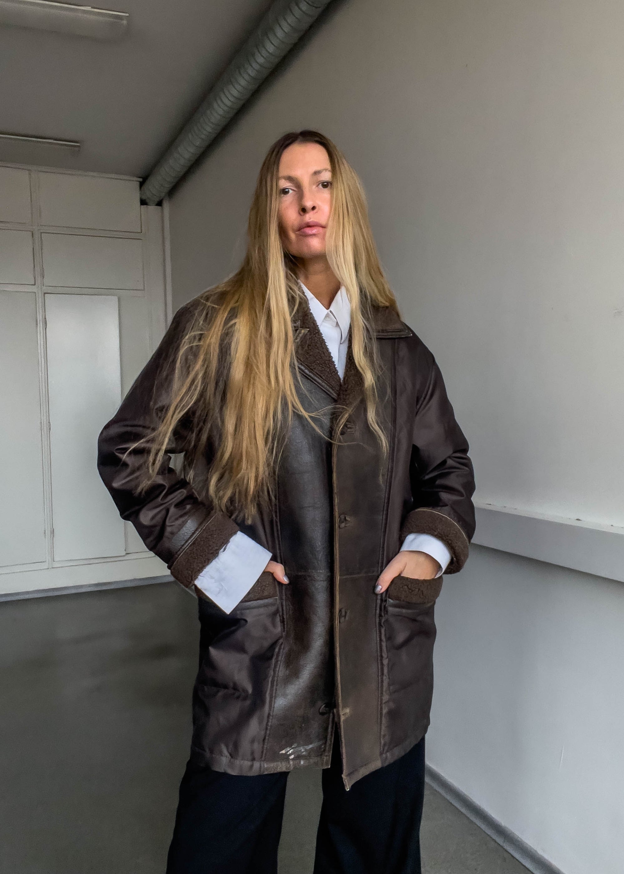 Vintage Brown Oversized Coat