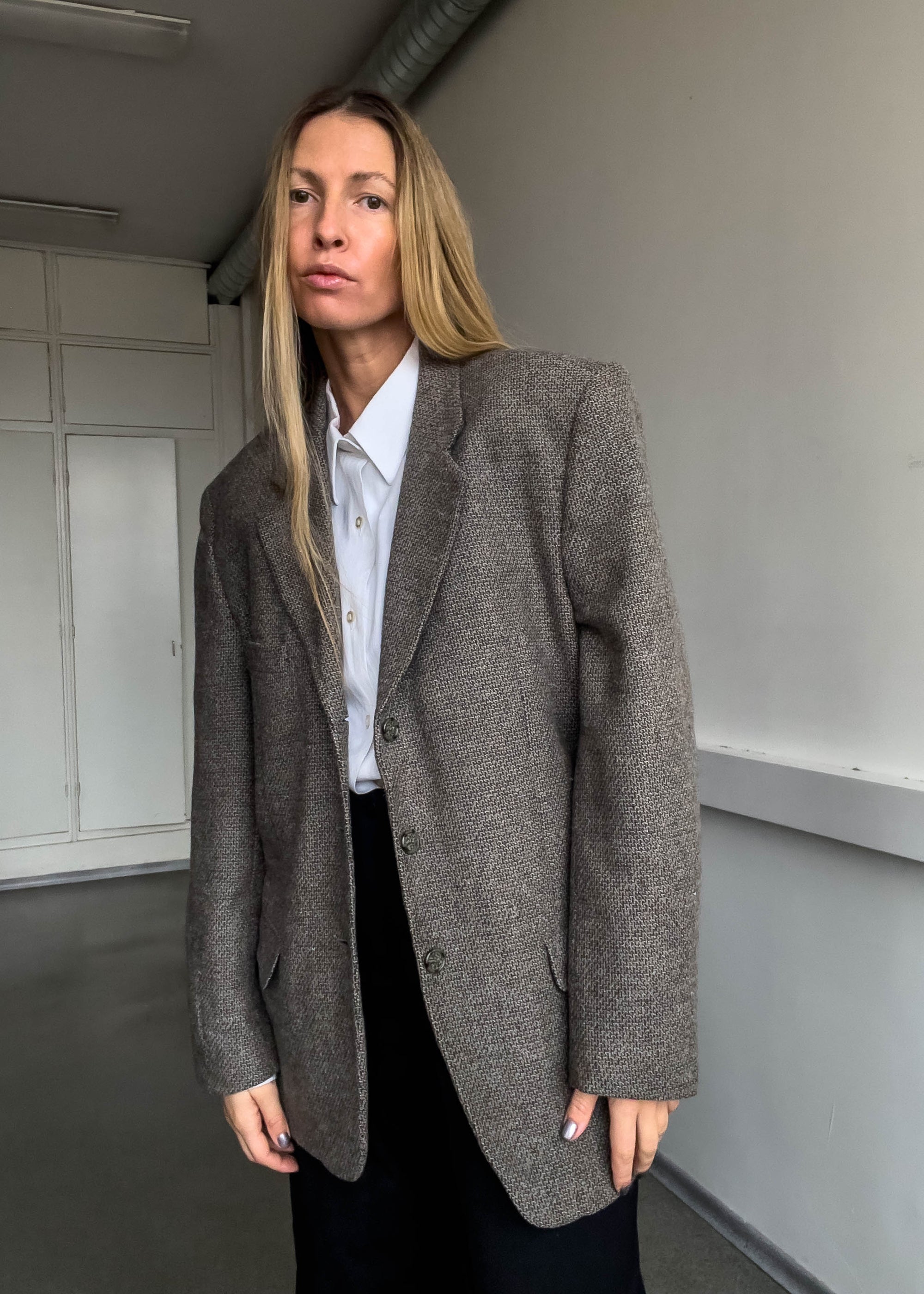 Vintage Grey Oversized Blazer