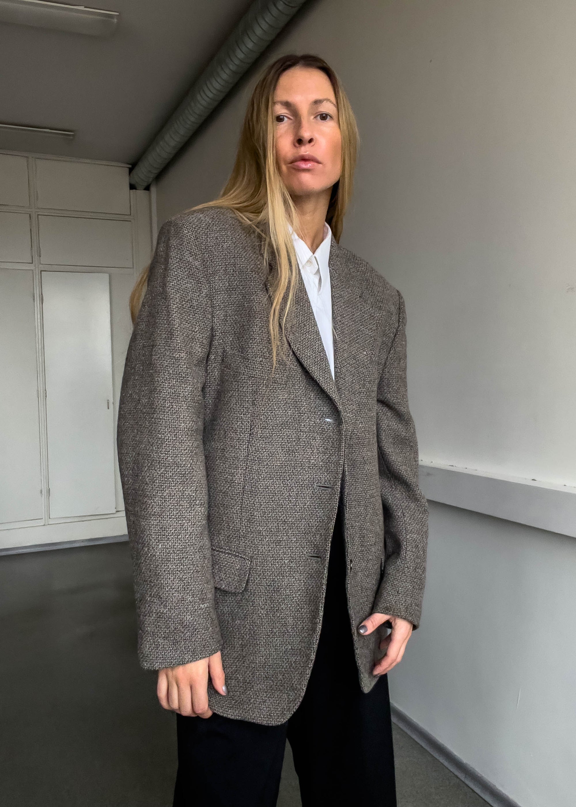 Vintage Grey Oversized Blazer