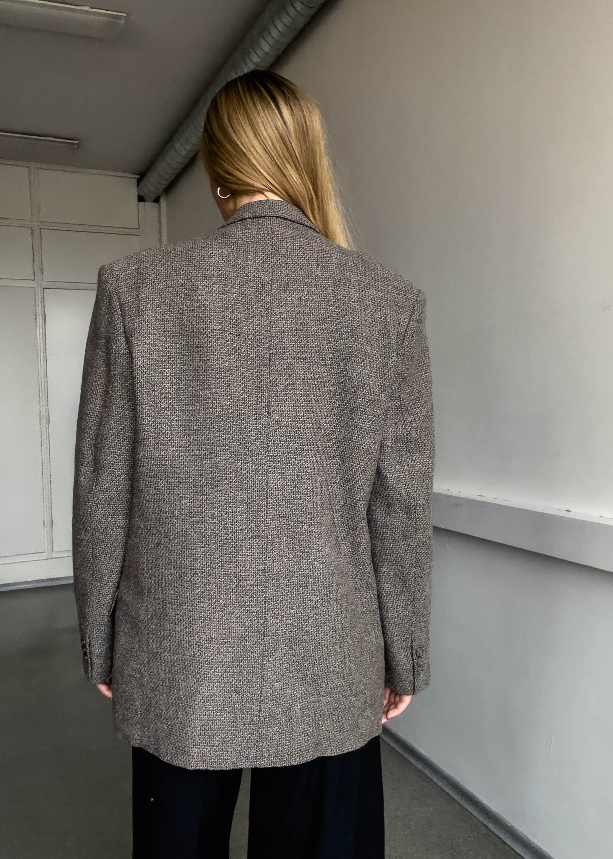 Vintage Grey Oversized Blazer