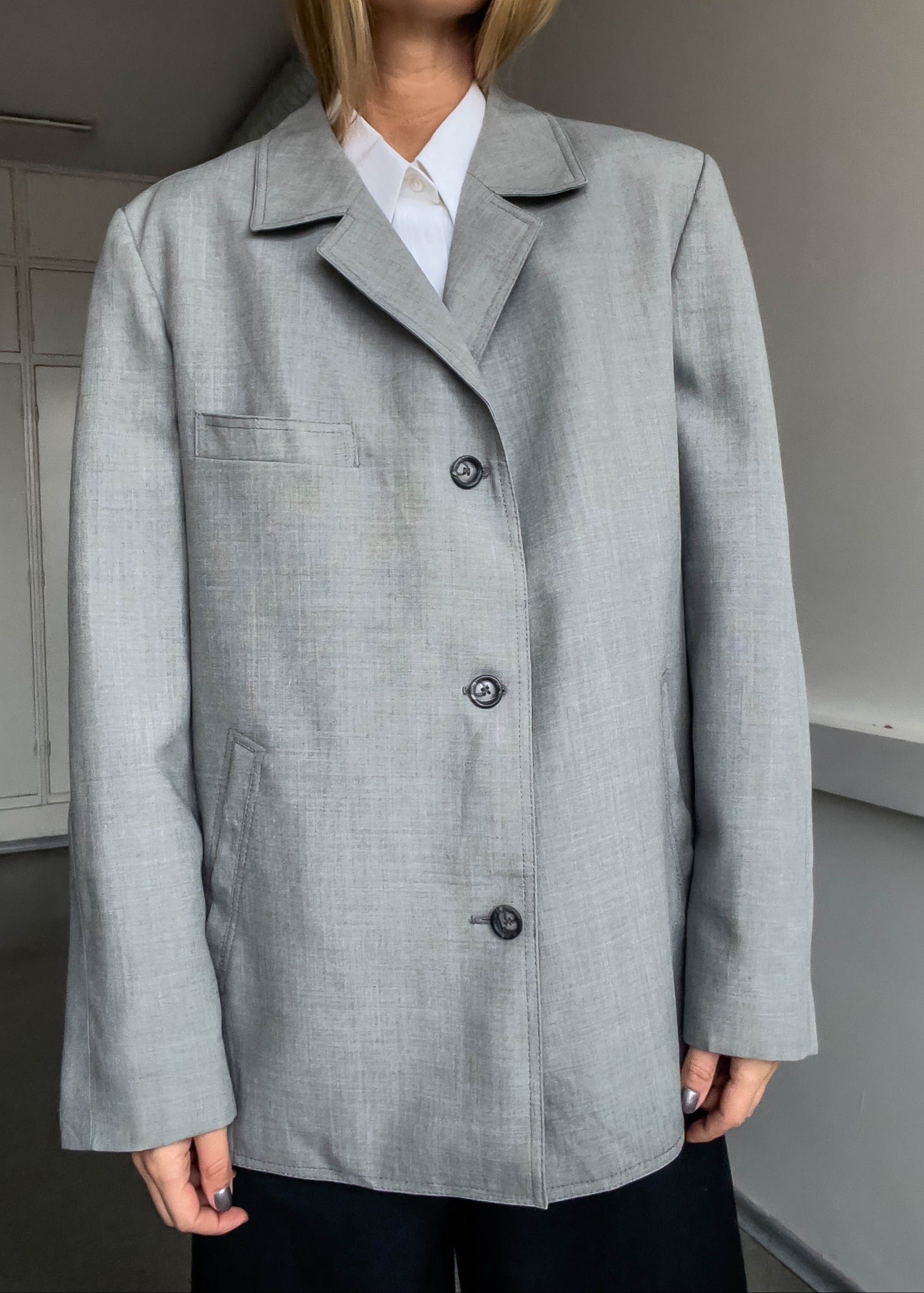 Vintage Grey Oversized Jacket