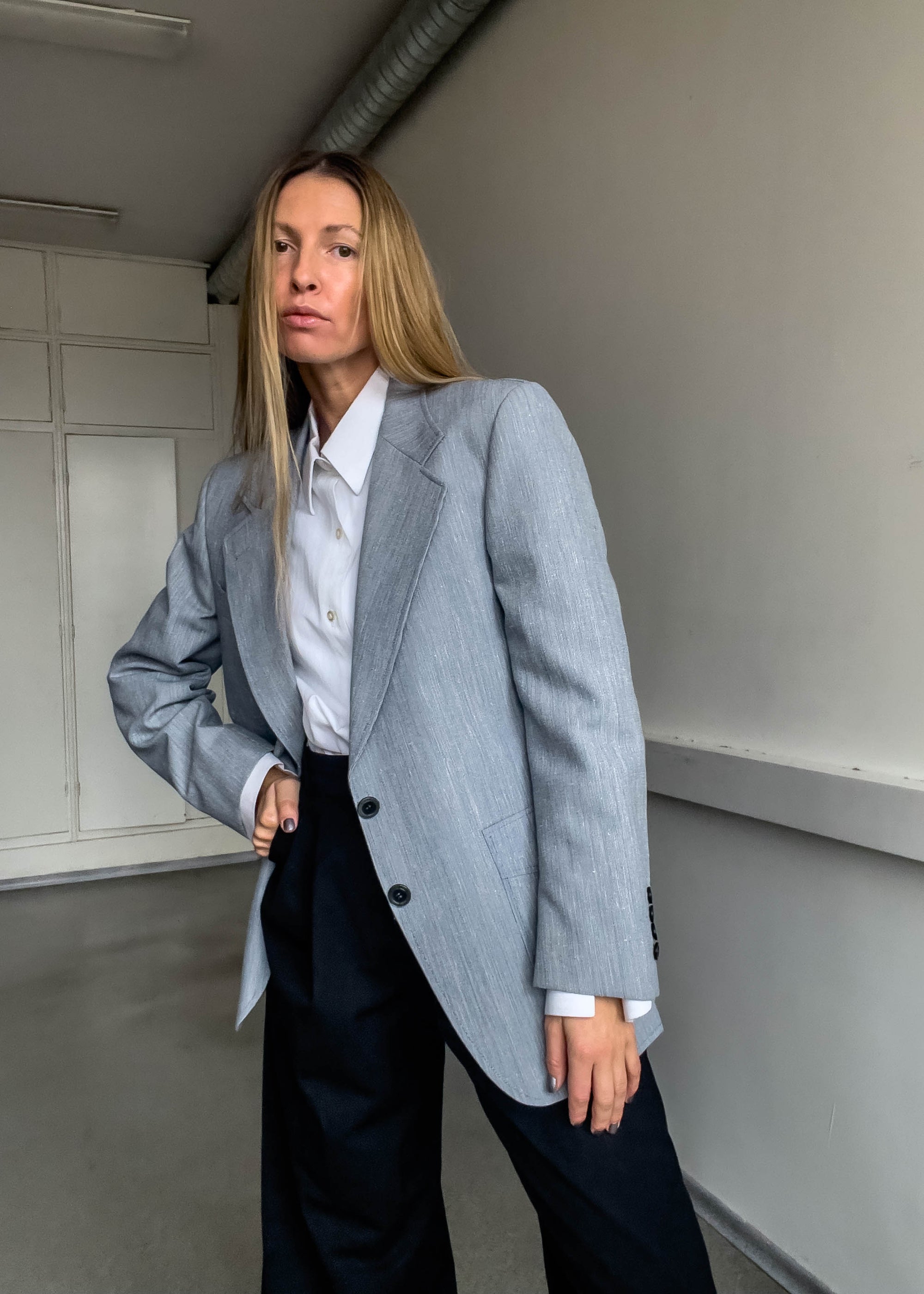 Vintage Blue Oversized Blazer