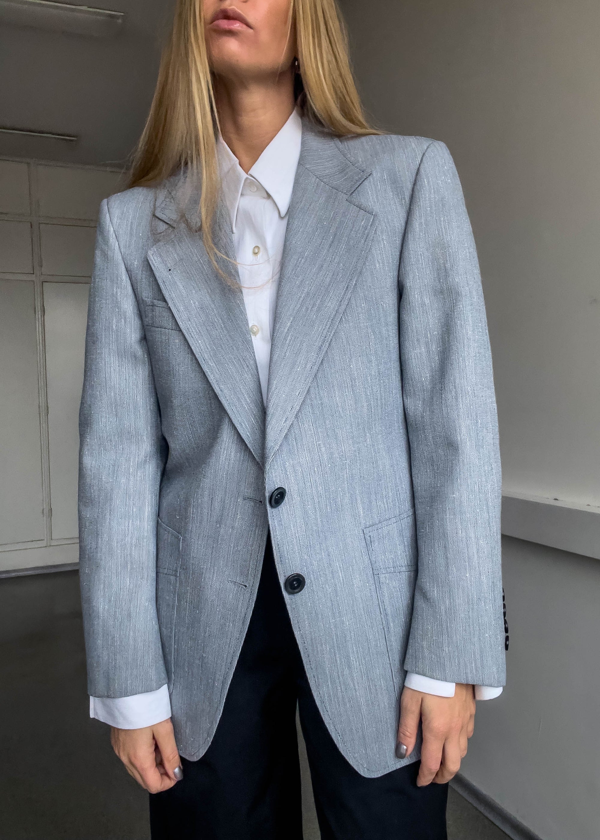 Vintage Blue Oversized Blazer