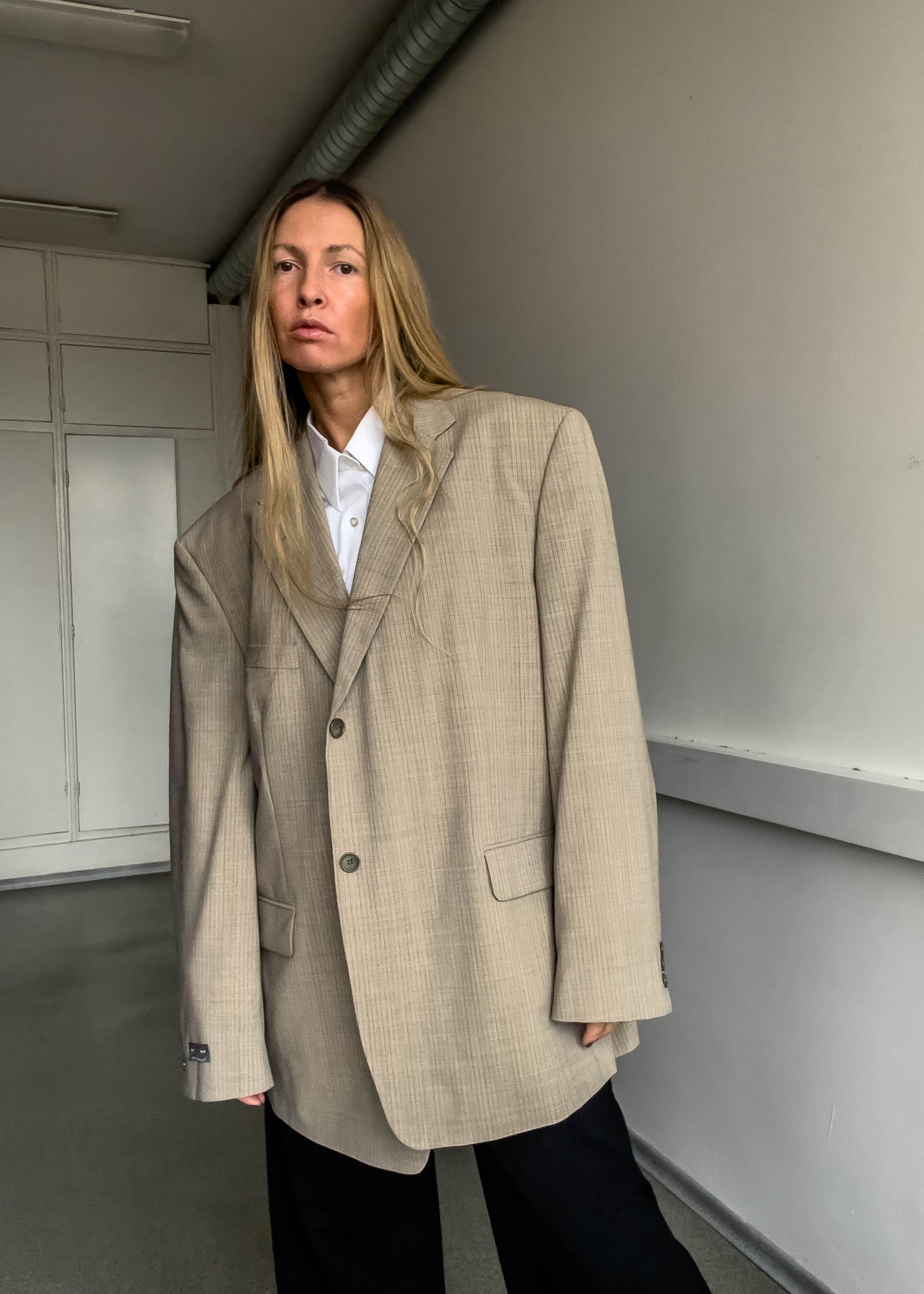 Vintage Grey Oversized Blazer