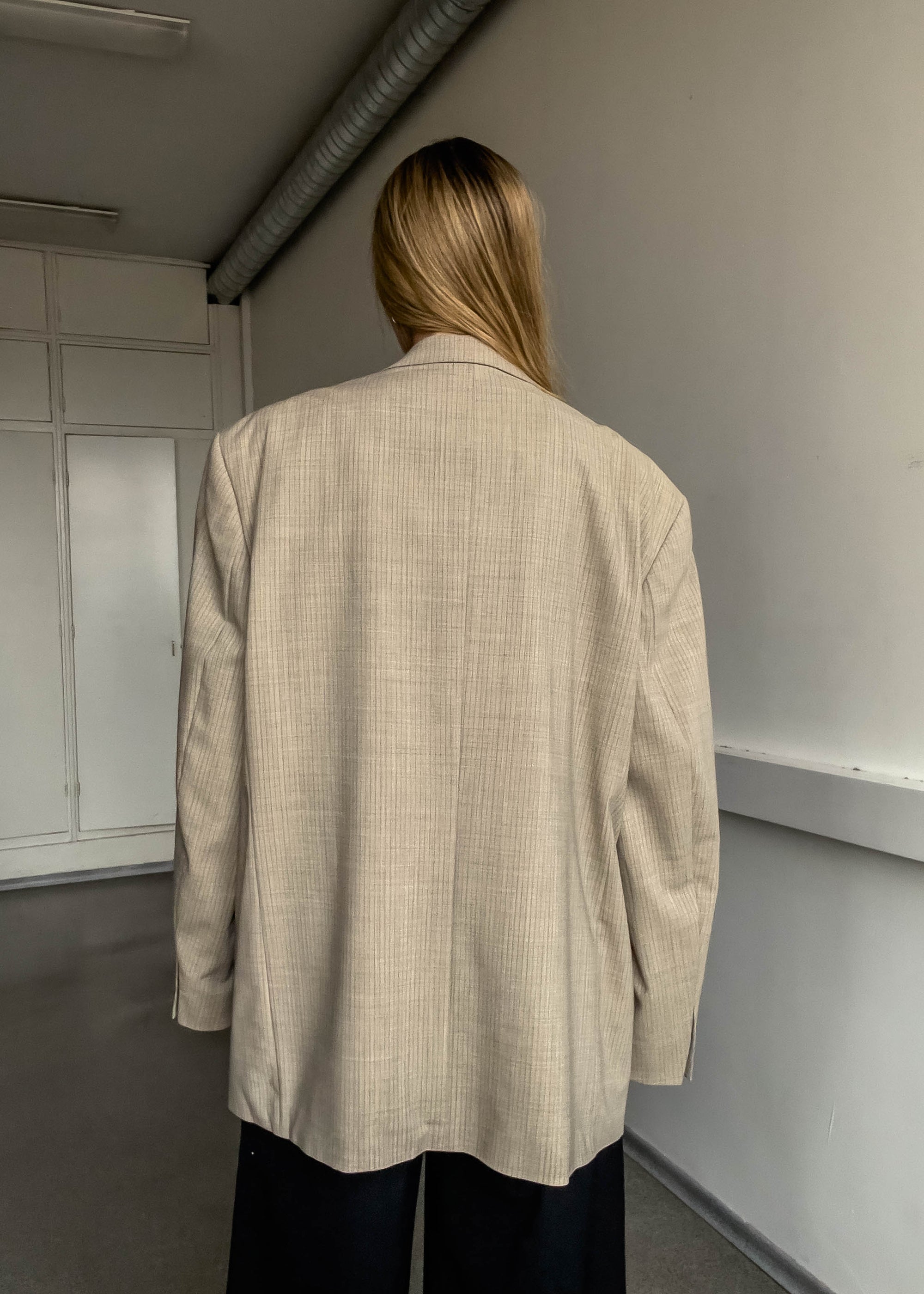 Vintage Grey Oversized Blazer