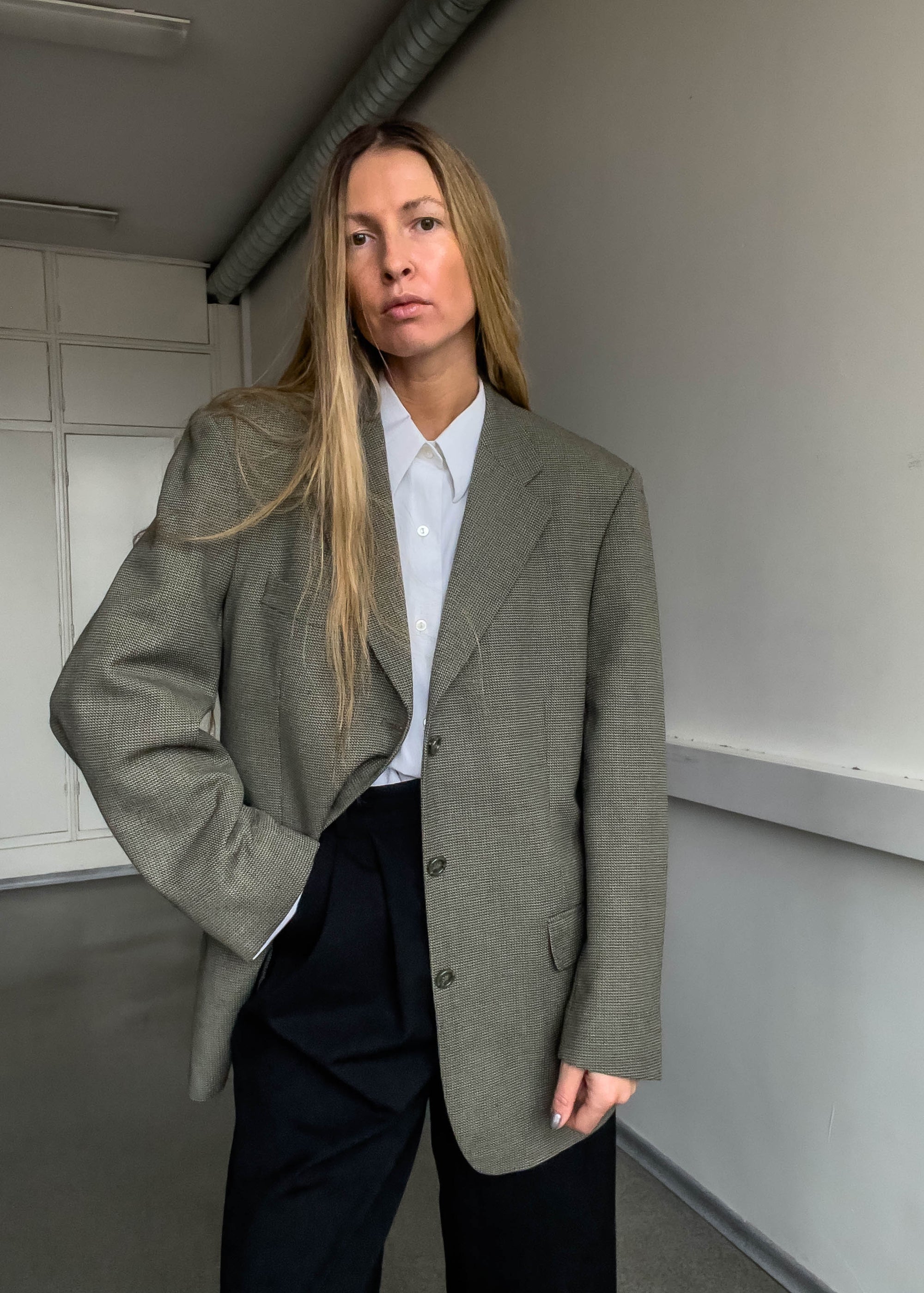 Vintage Oversized Blazer in Khaki