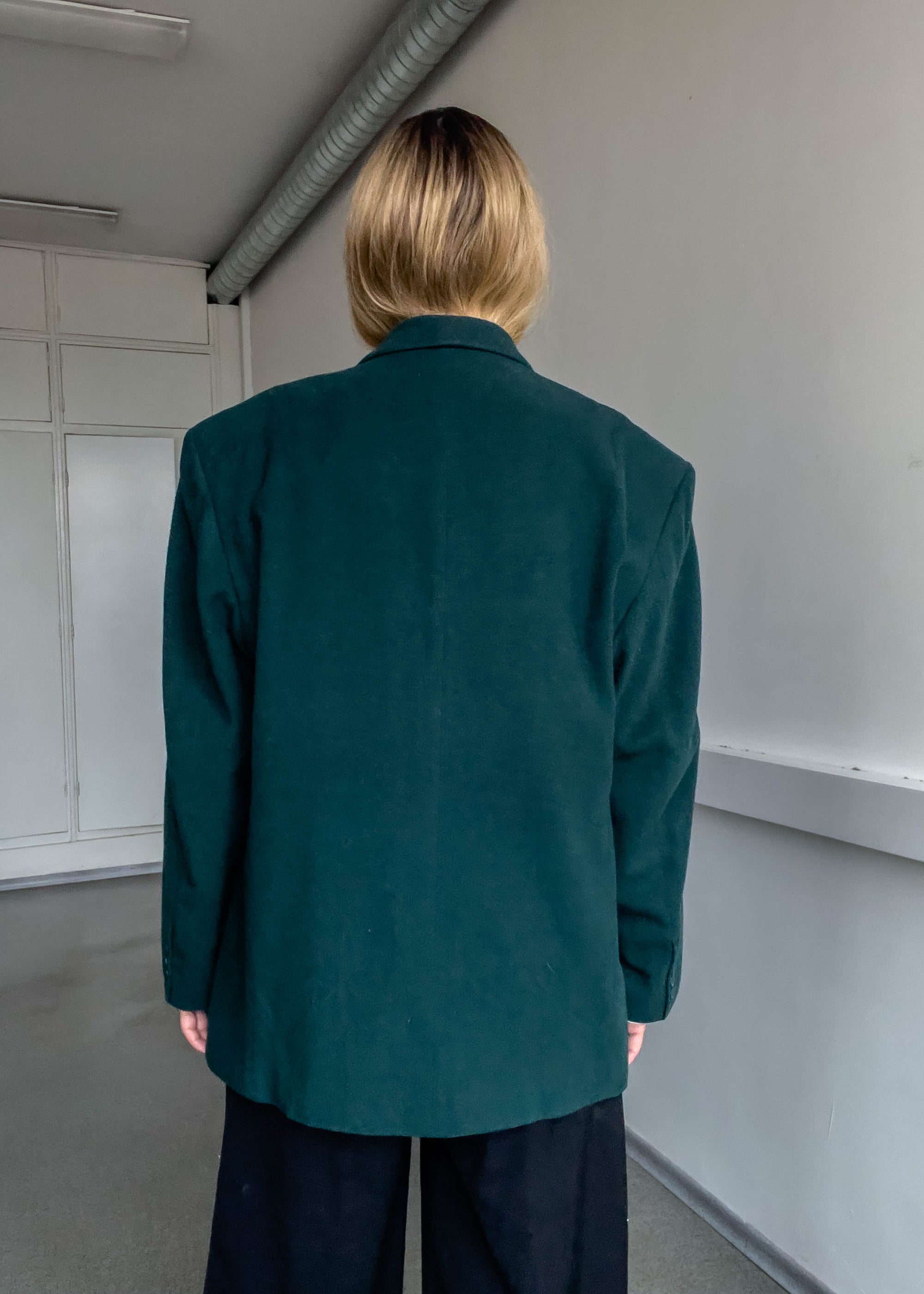 Vintage Oversized Blazer in Deep Green